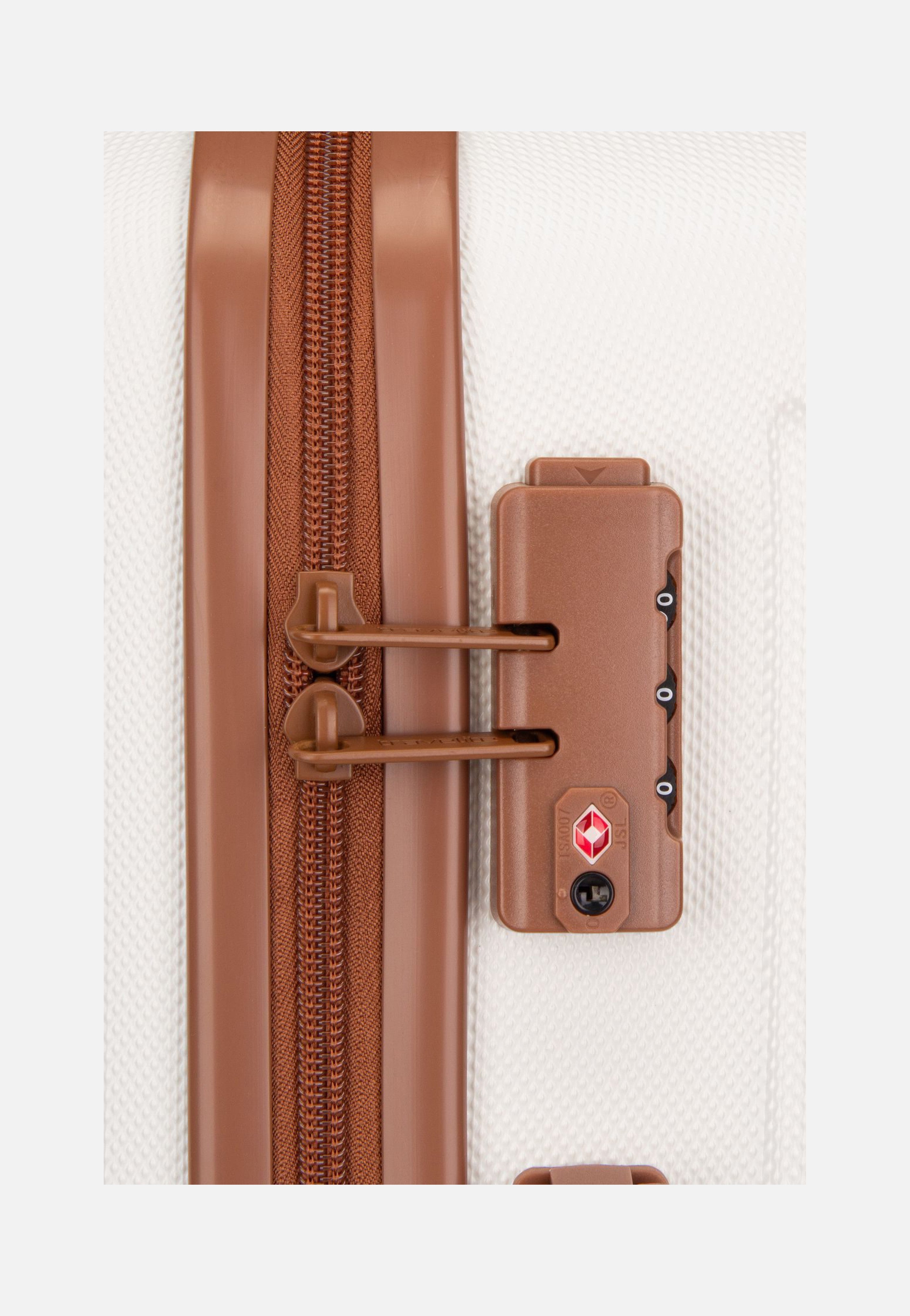 travelite Bali 4w Trolley M Weiss/Cognac Koffer