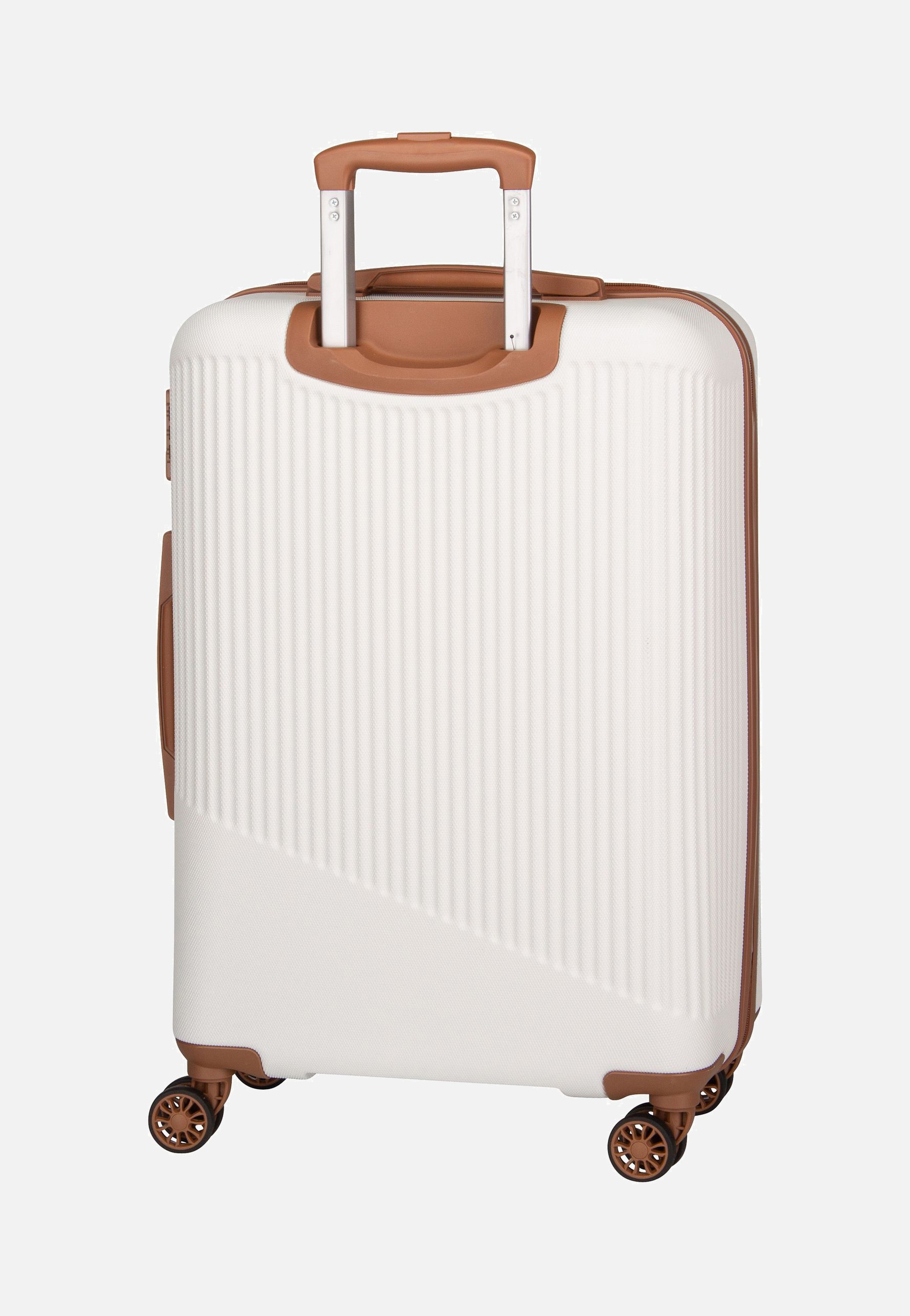travelite Bali 4w Trolley M Weiss/Cognac Koffer