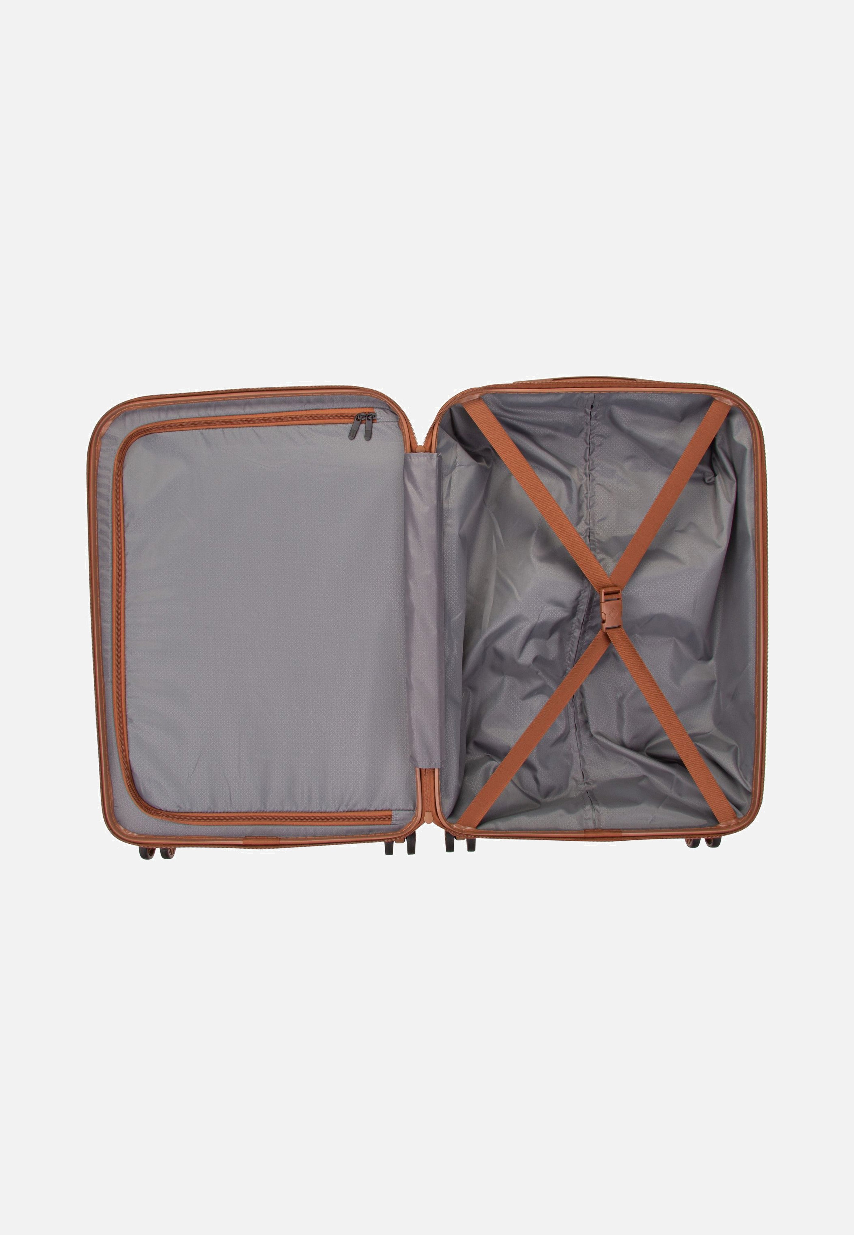 travelite Bali 4w Trolley M Weiss/Cognac Koffer
