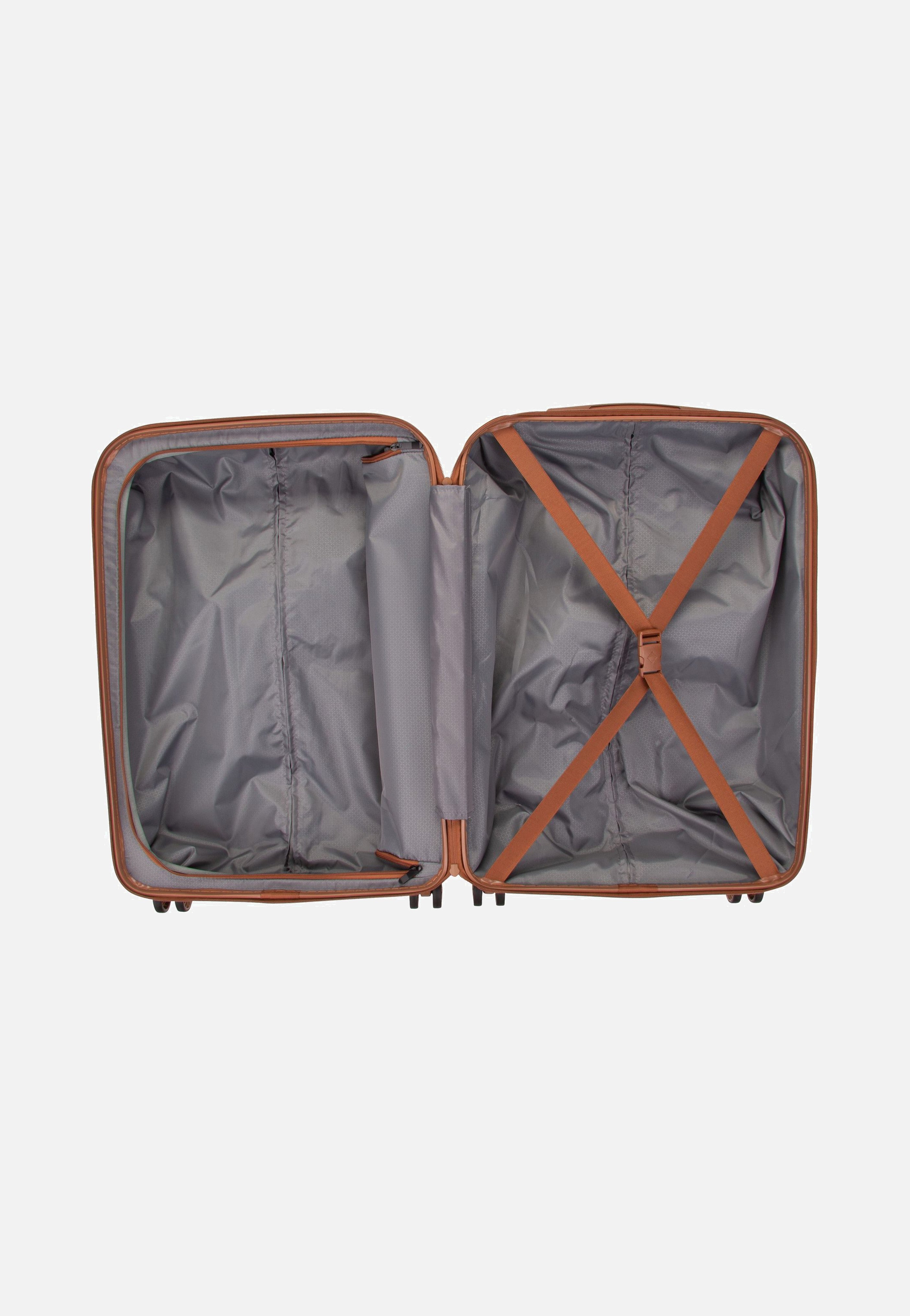 travelite Bali 4w Trolley M Weiss/Cognac Koffer