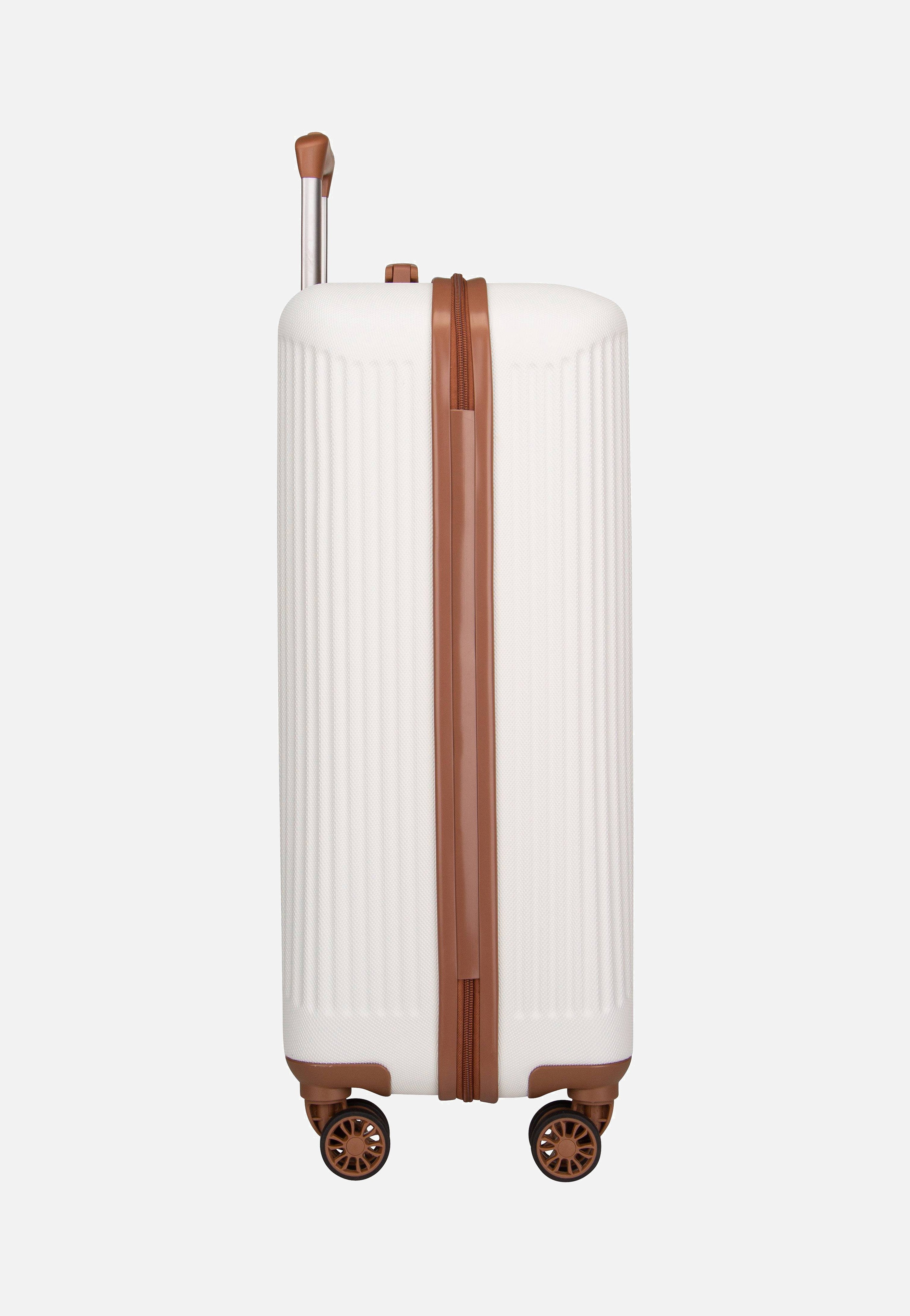 travelite Bali 4w Trolley M Weiss/Cognac Koffer
