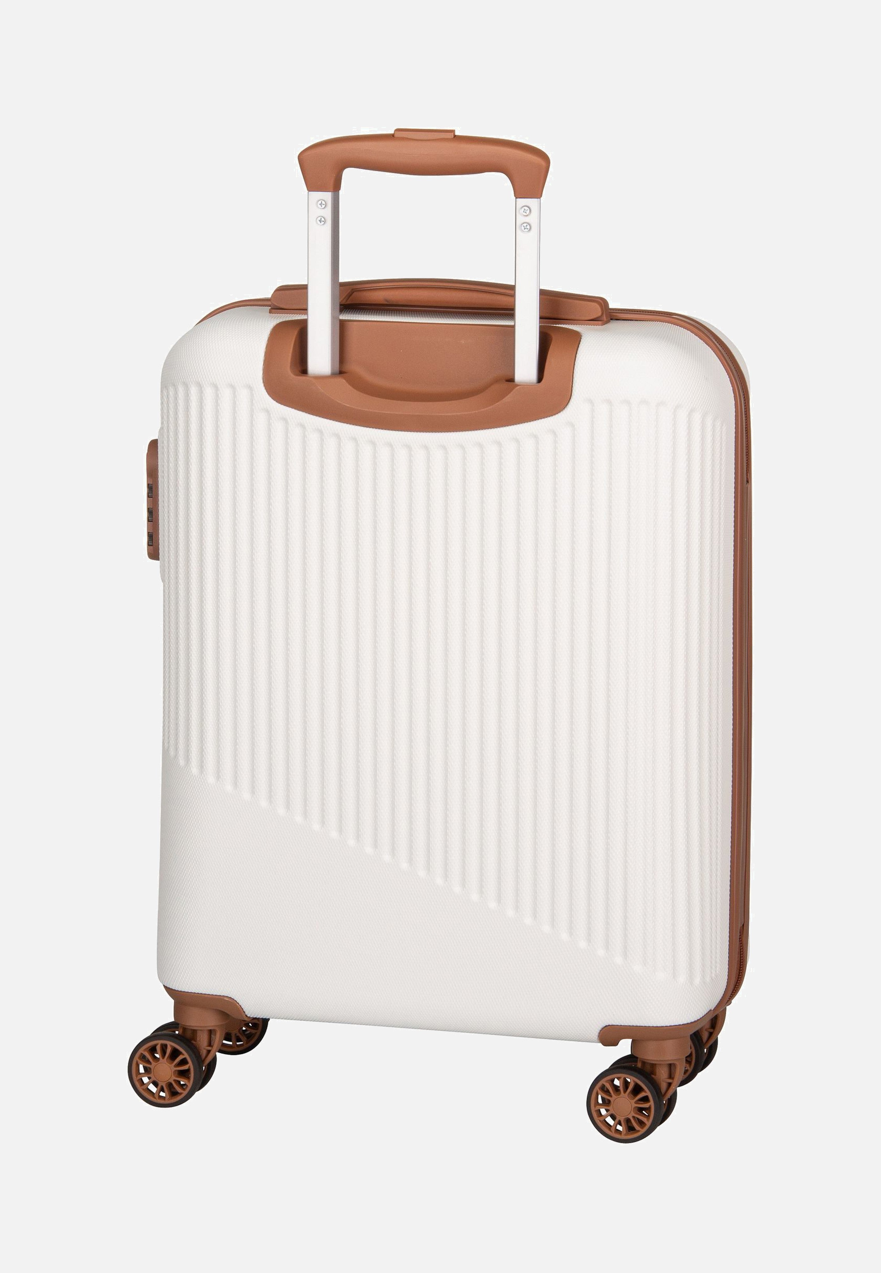 travelite Bali 4w Trolley S Weiss/Cognac Koffer
