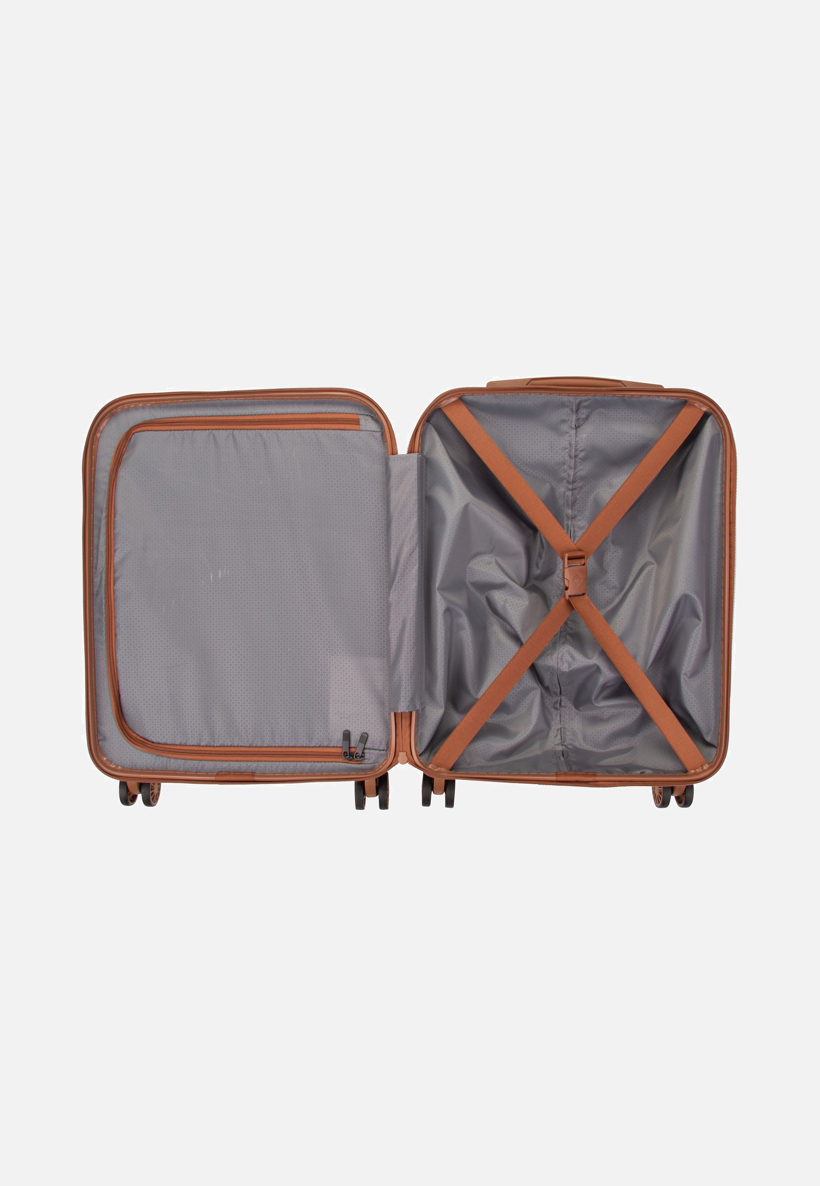 travelite Bali 4w Trolley S Weiss/Cognac Koffer