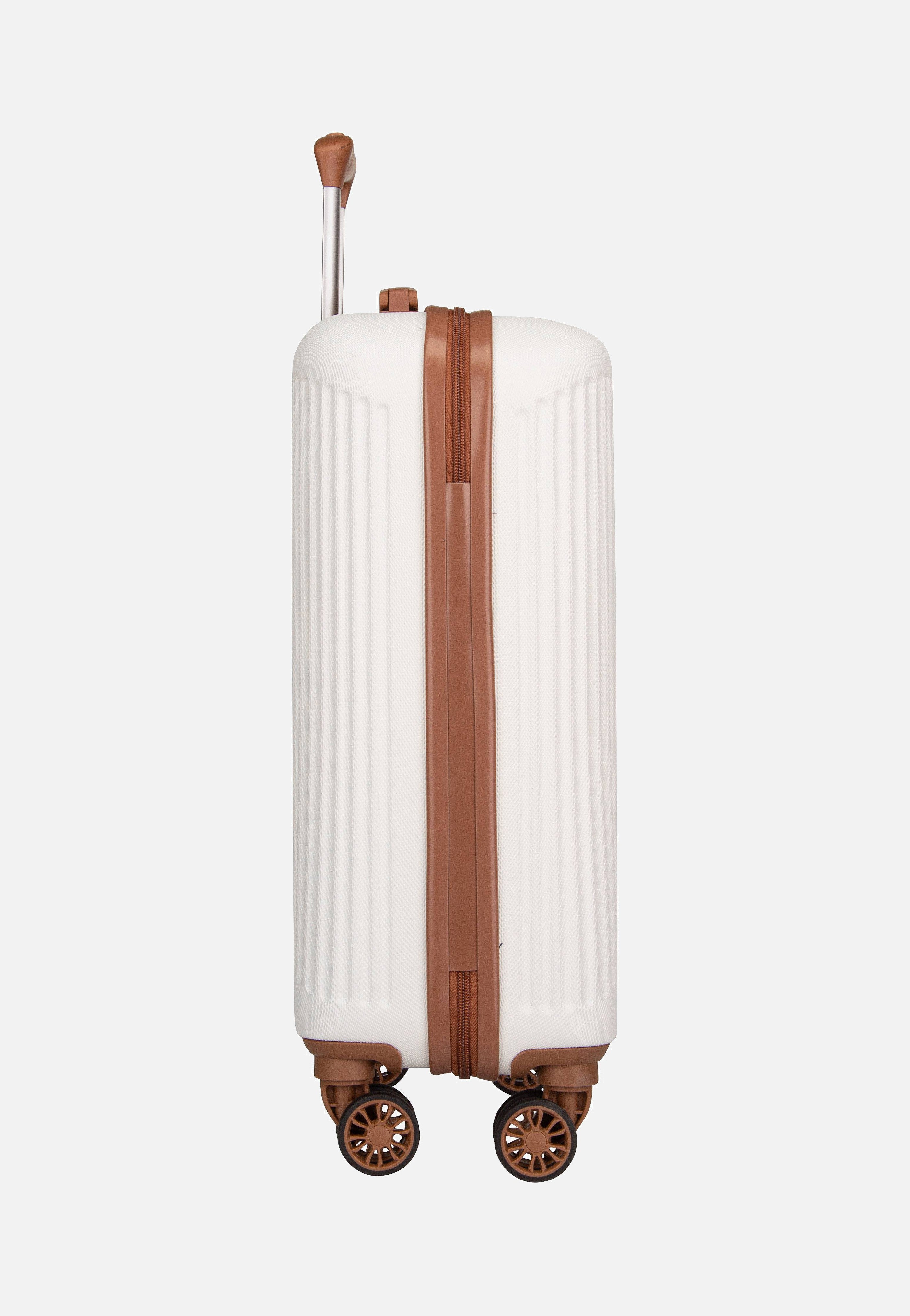 travelite Bali 4w Trolley S Weiss/Cognac Koffer