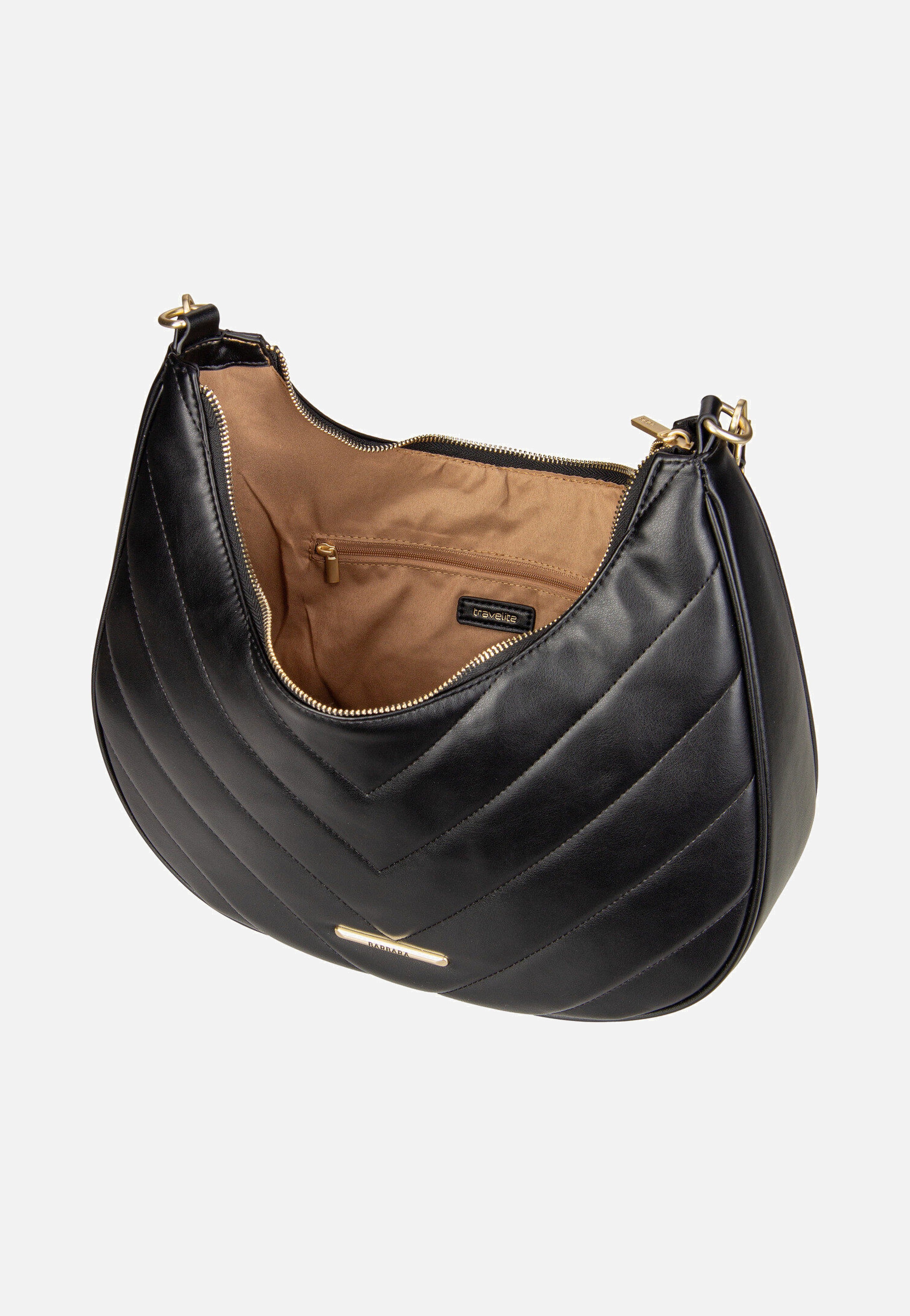 travelite Barbara Cozy HO Schwarz Hobo Bag