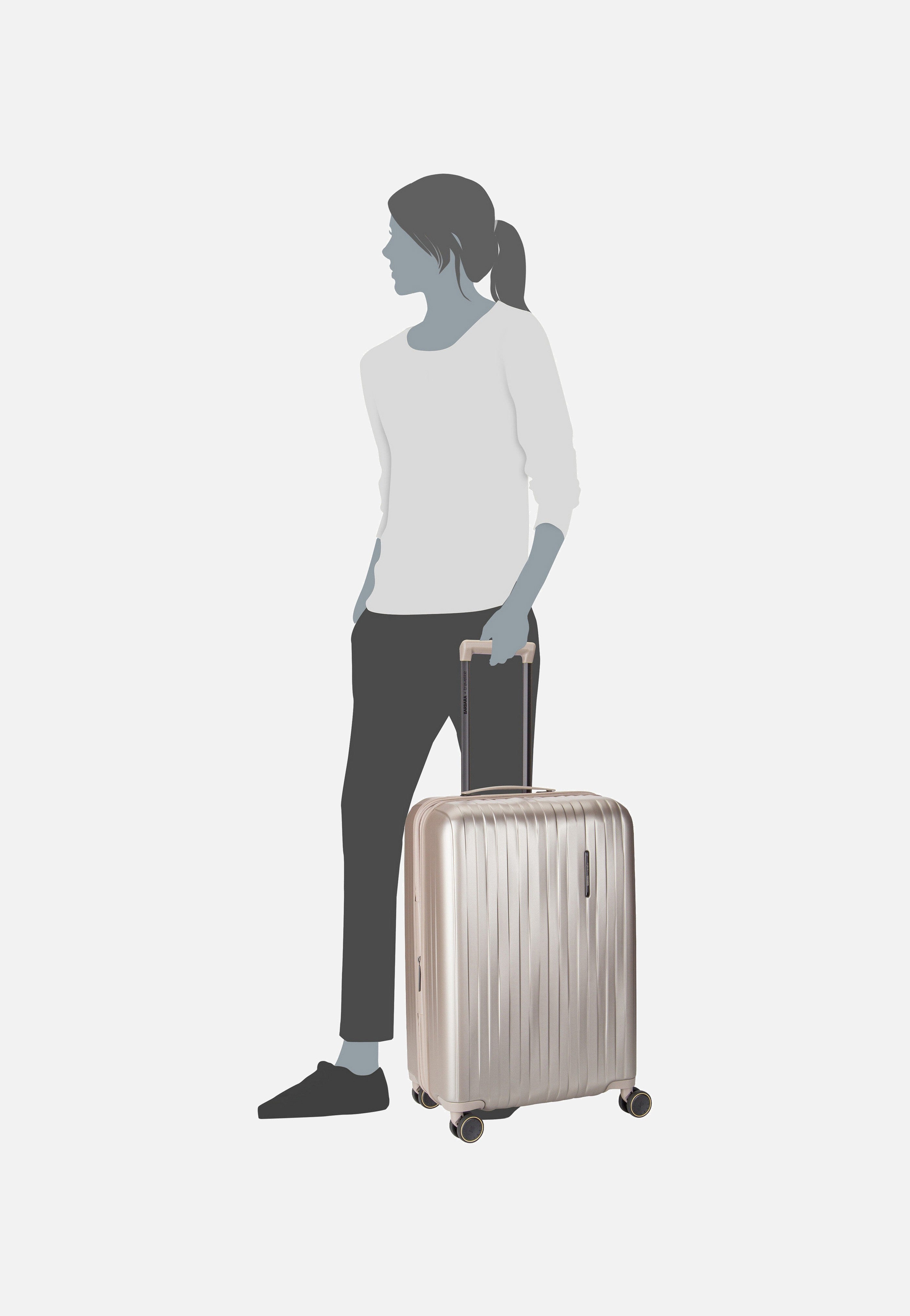 travelite Barbara Novelty 4W Trolley M Satin Nude Koffer