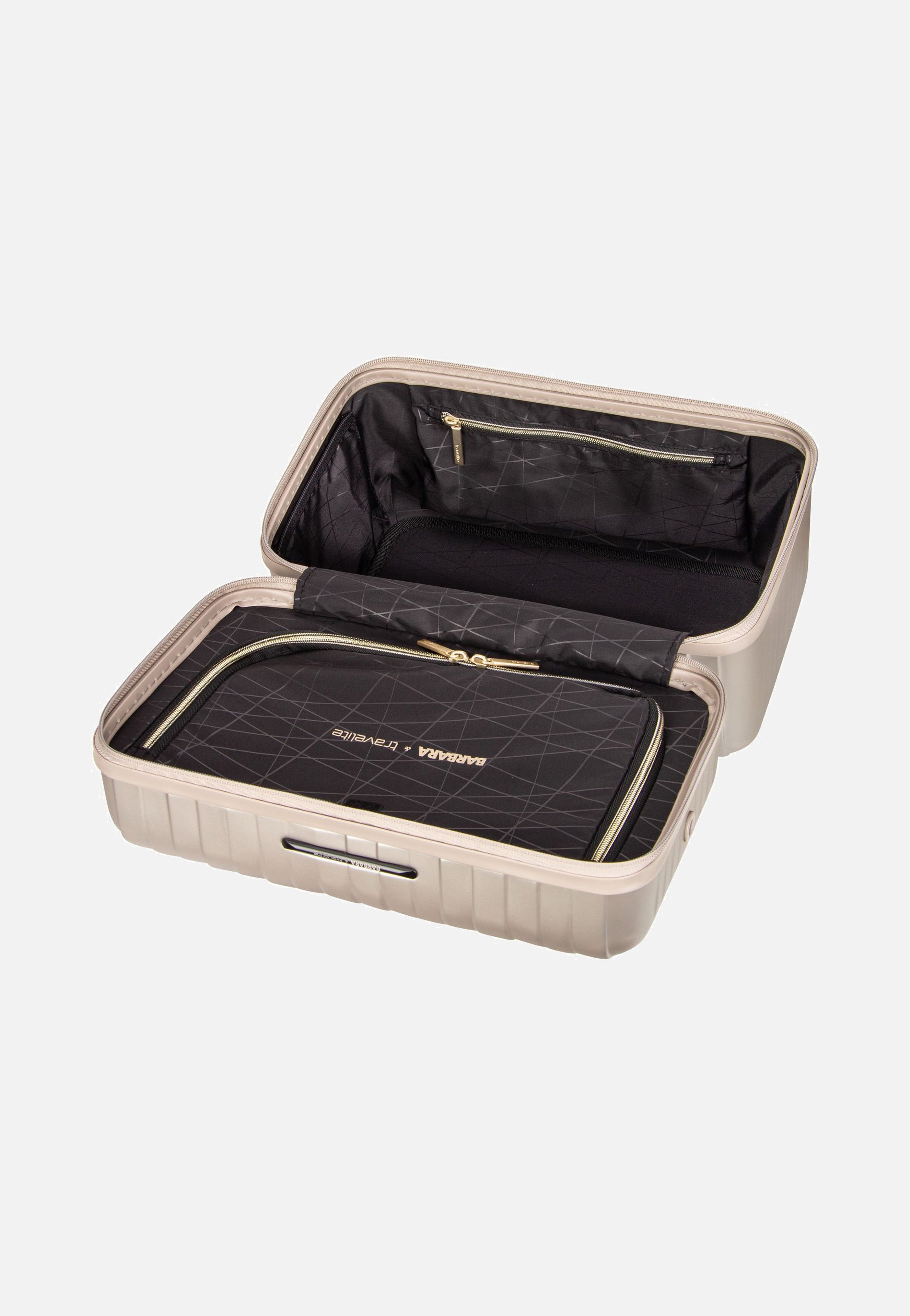 travelite Barbara Novelty Beauty Case Satin Nude Cosmetic Case