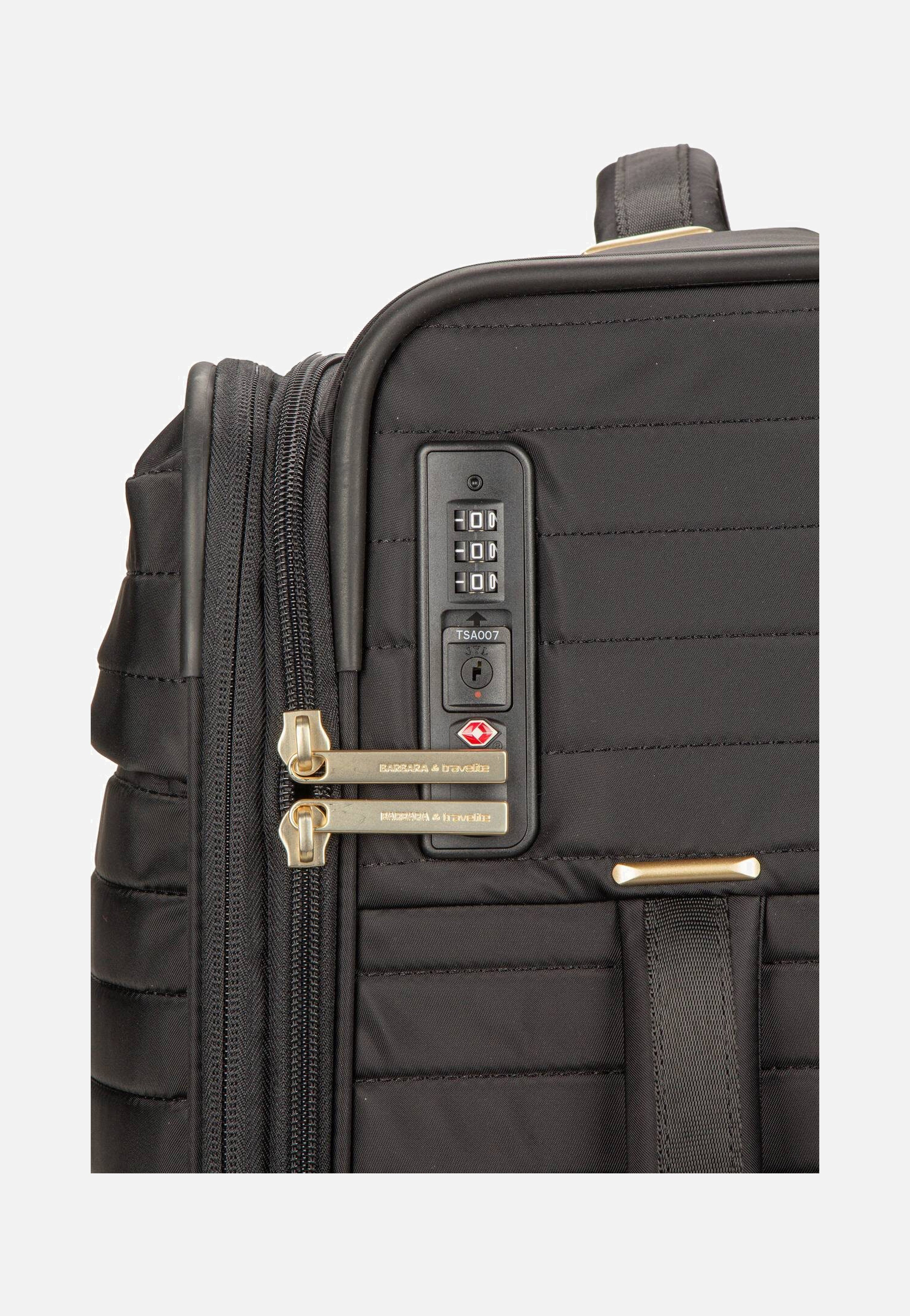 travelite Barbara Stepp 4W Trolley S Exp Black Koffer