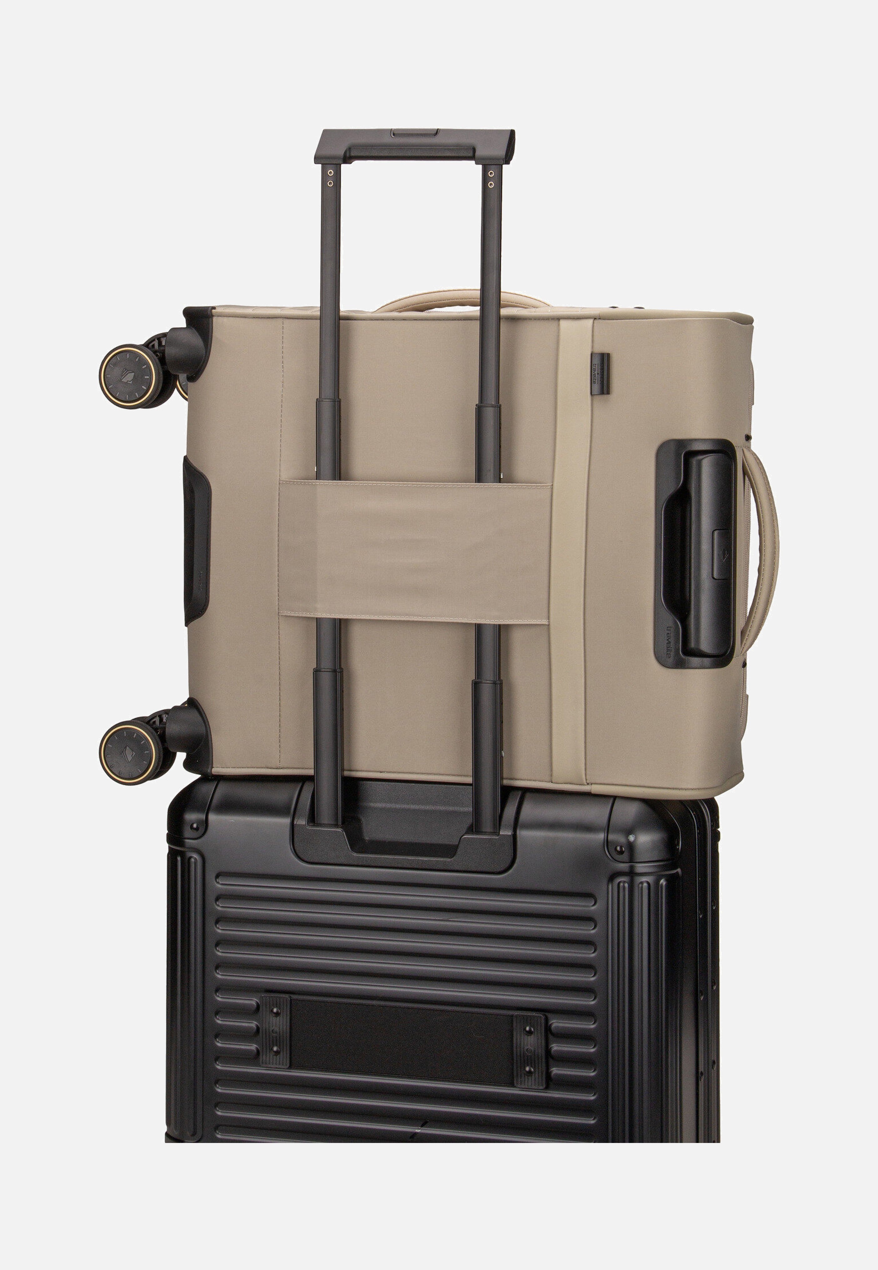 travelite Barbara Stepp 4W Trolley S Exp Satin Nude Koffer