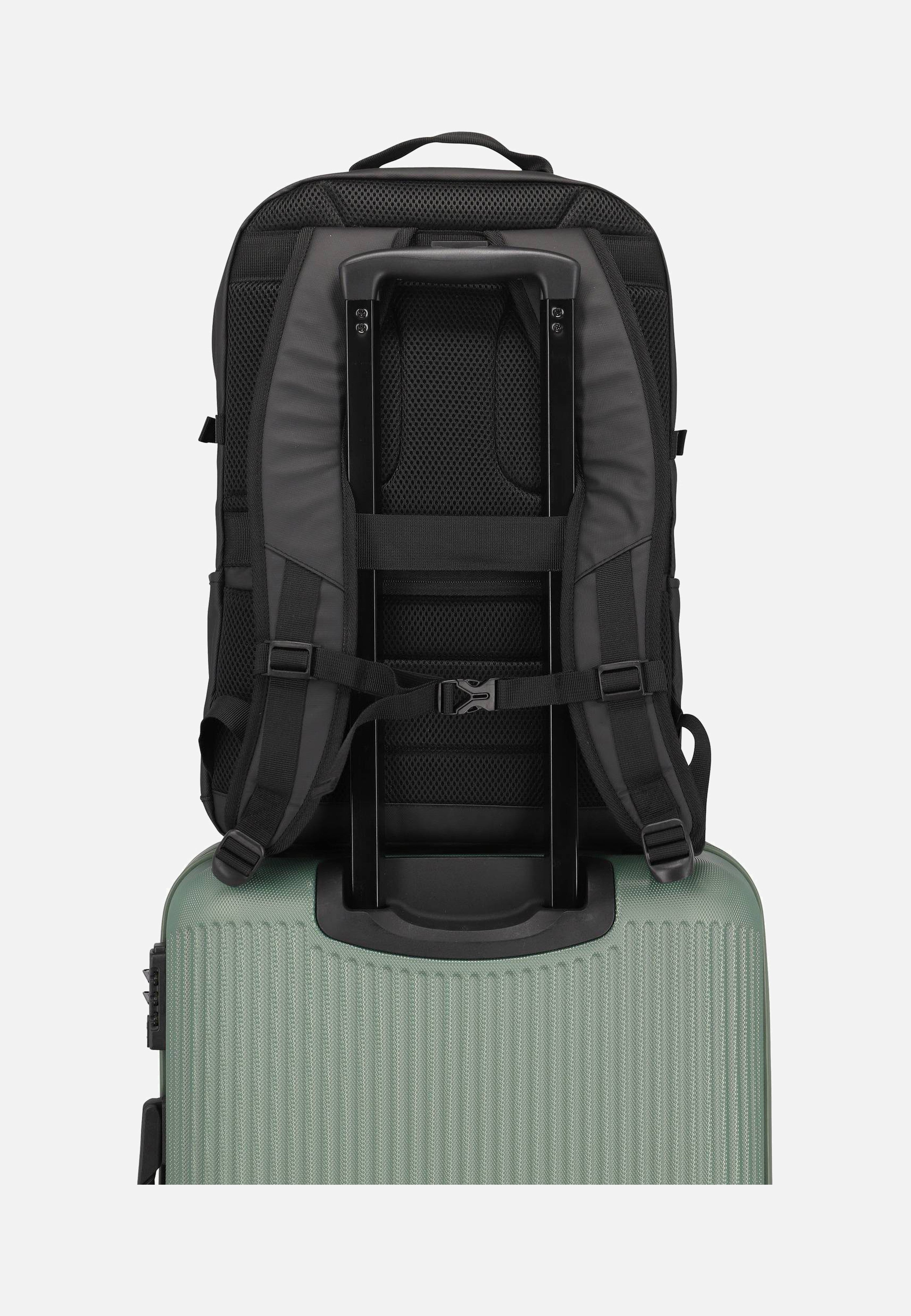 travelite Basics Rollup Daypack Schwarz Rucksack