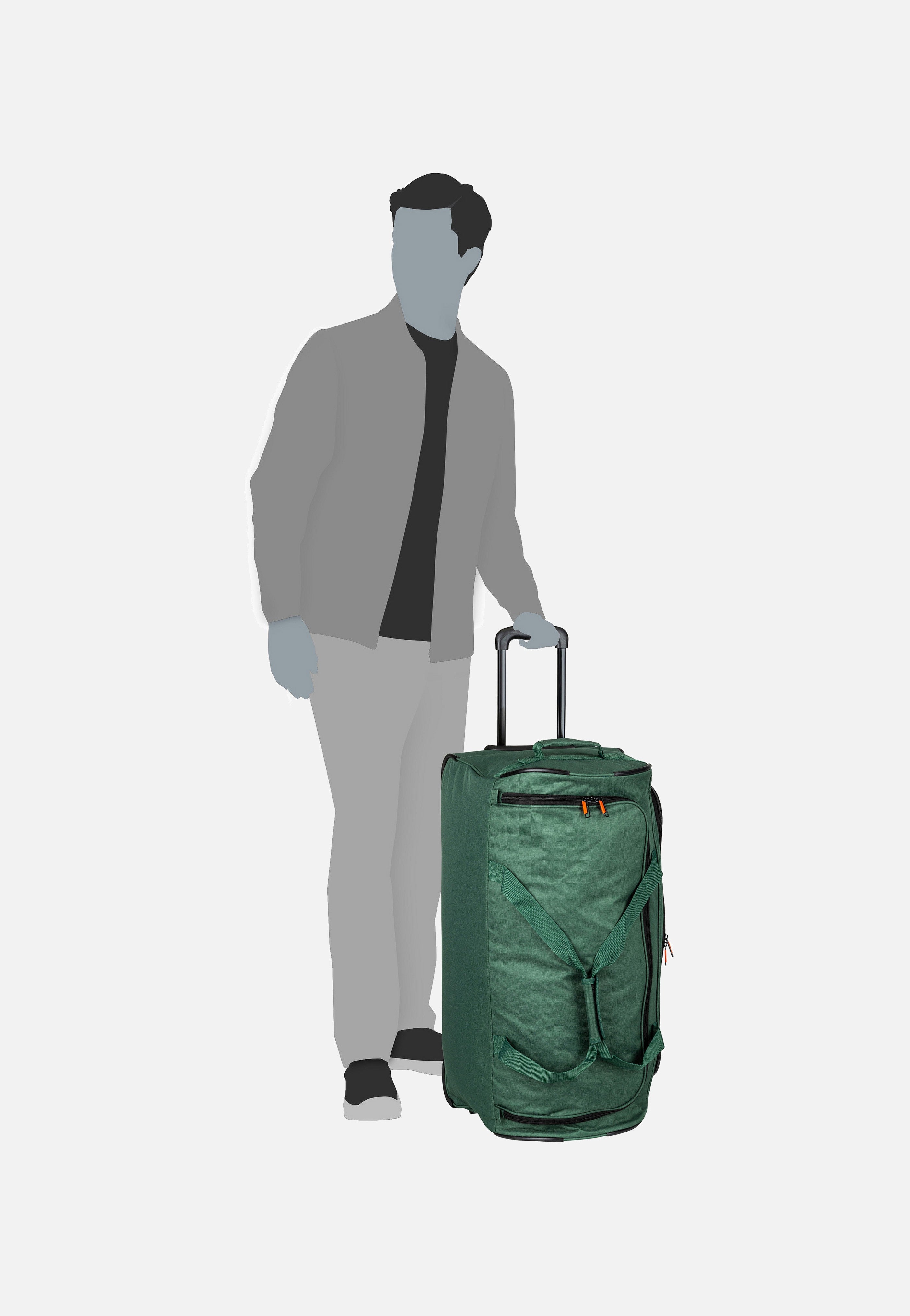 travelite Basics Trolley Dunkelgrün Reisetasche