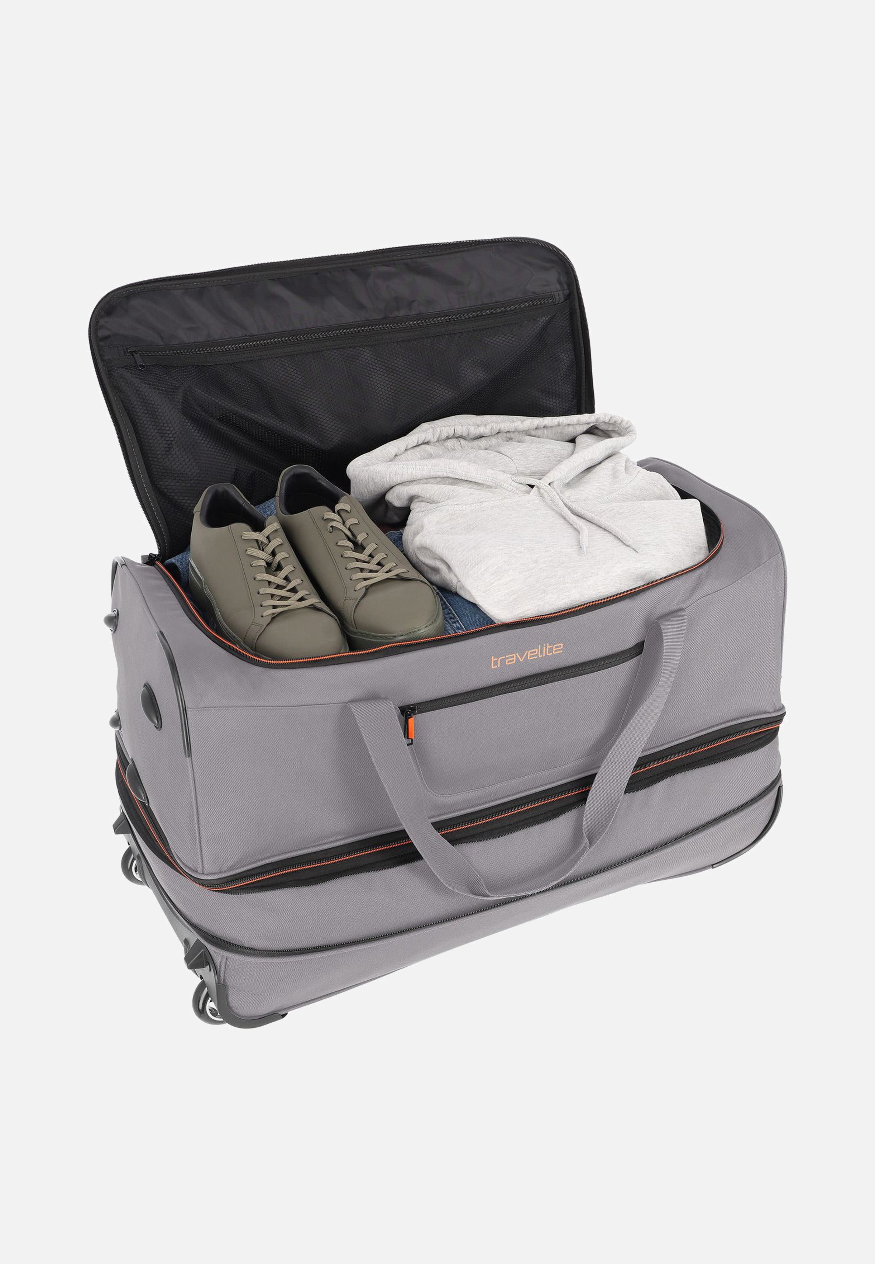 travelite Basics Trolley L Grau Reisetasche