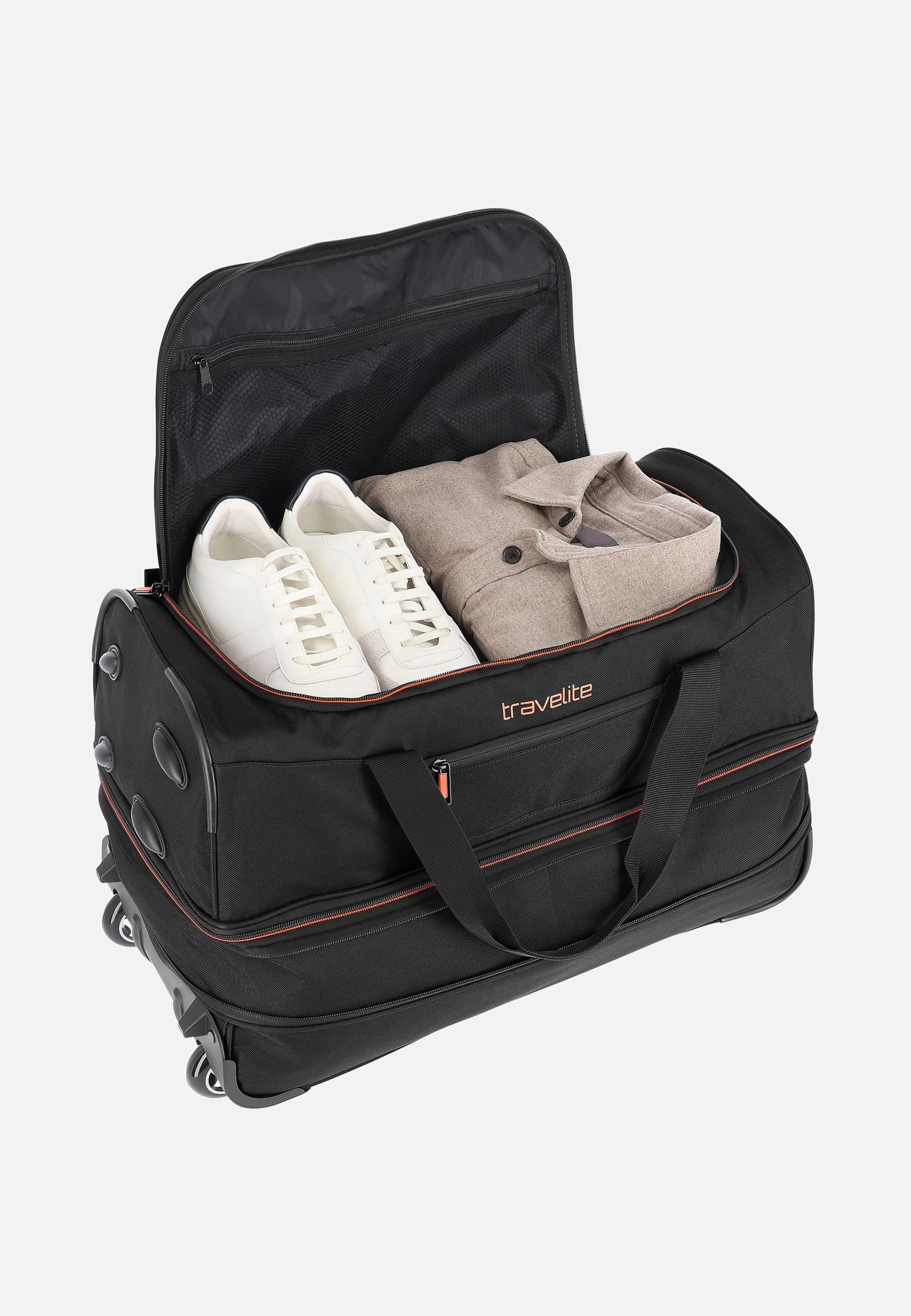travelite Basics Trolley S Schwarz Reisetasche