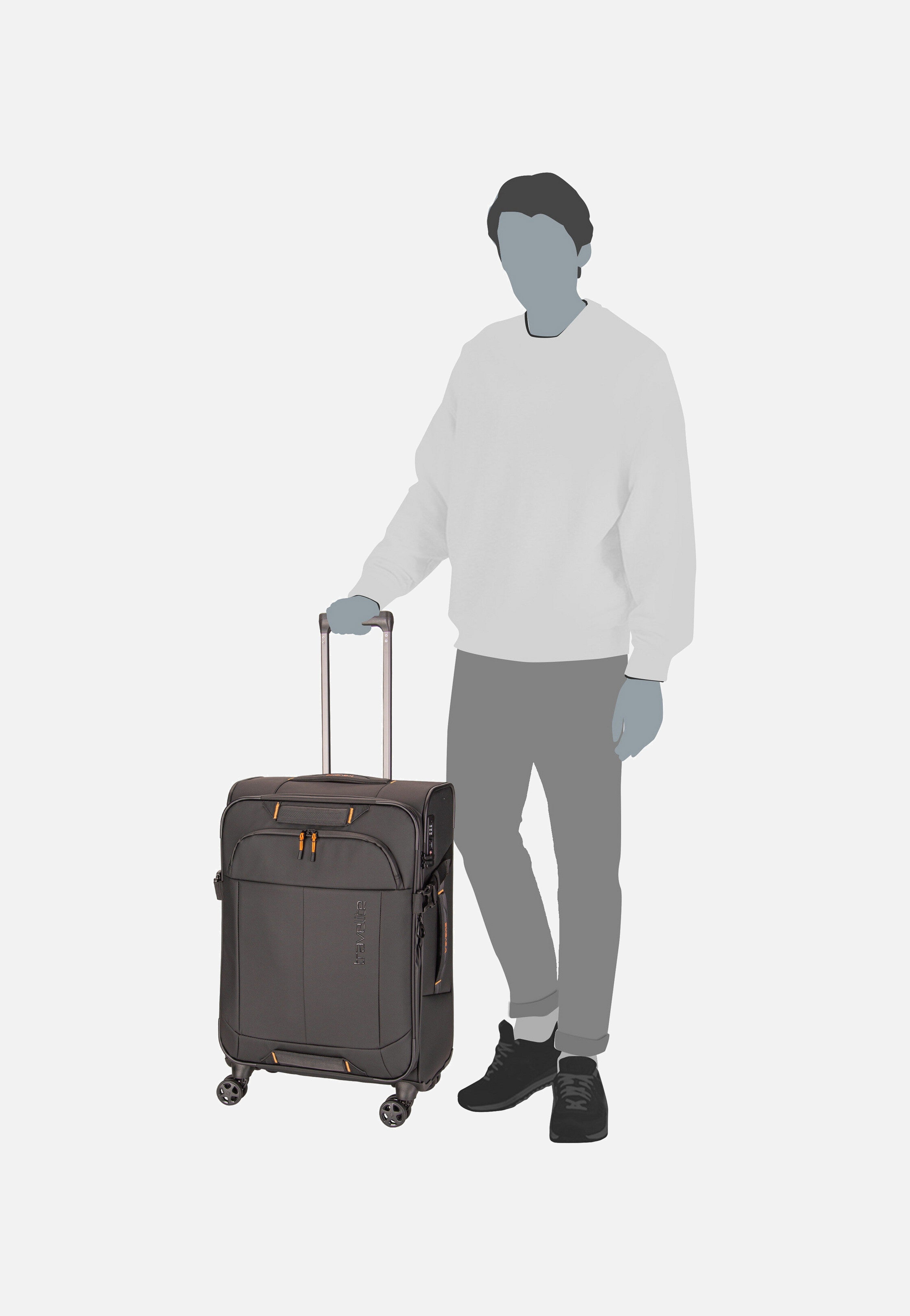 travelite Briize 4W Trolley M Exp Black Koffer