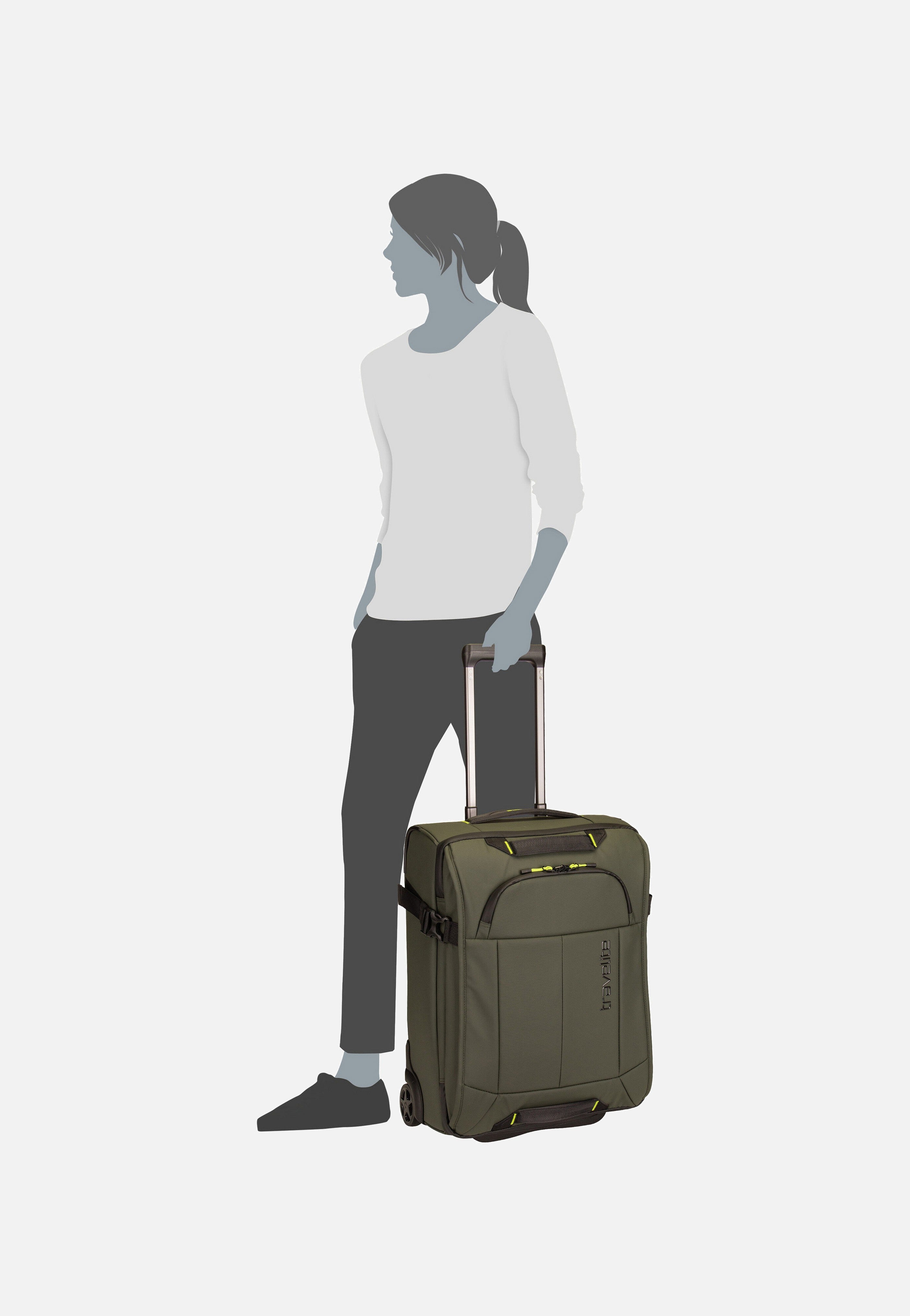 travelite Briize Wheeled Duffle S Khaki Reisetasche