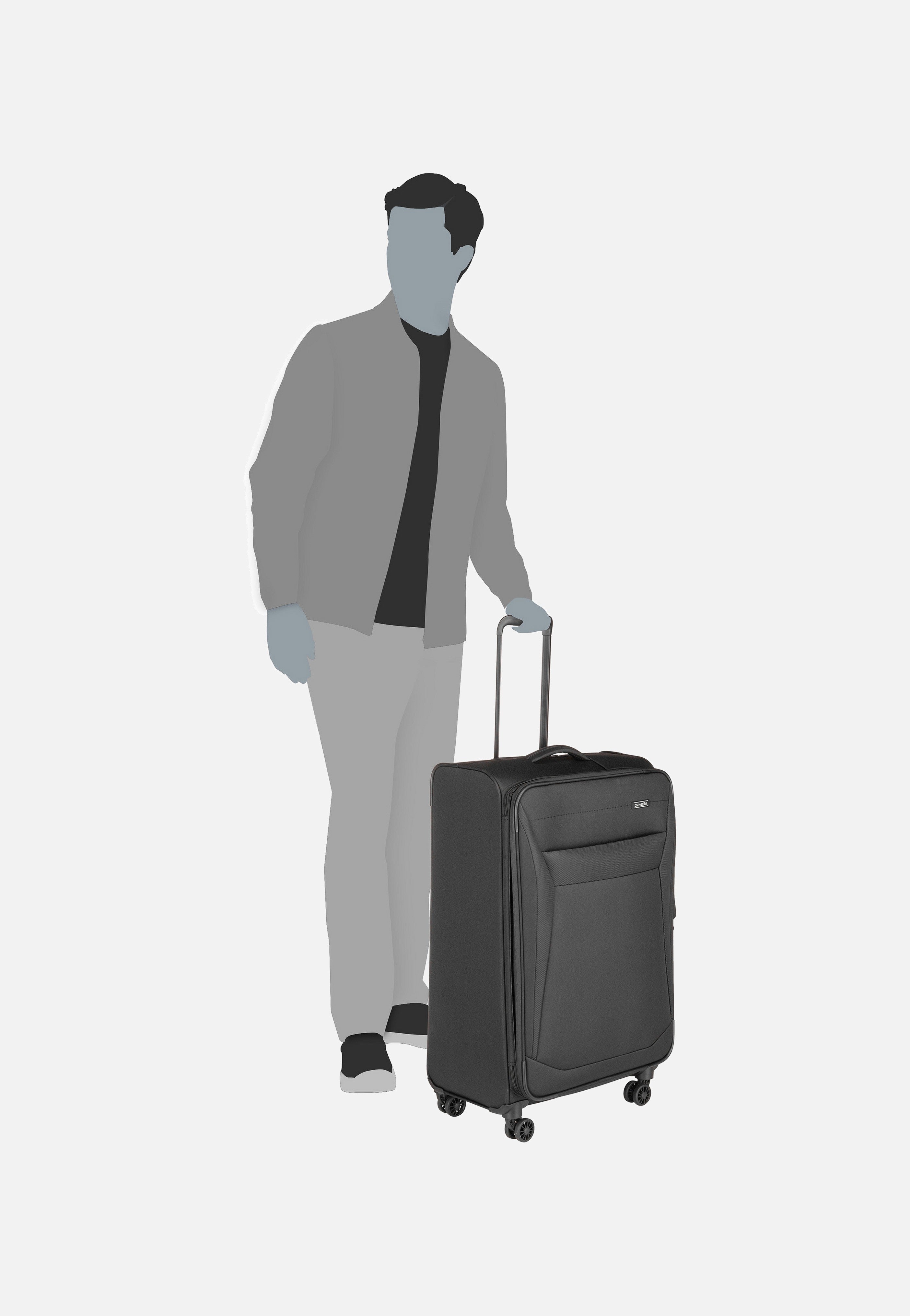 travelite Chios 4w Trolley L Schwarz Koffer