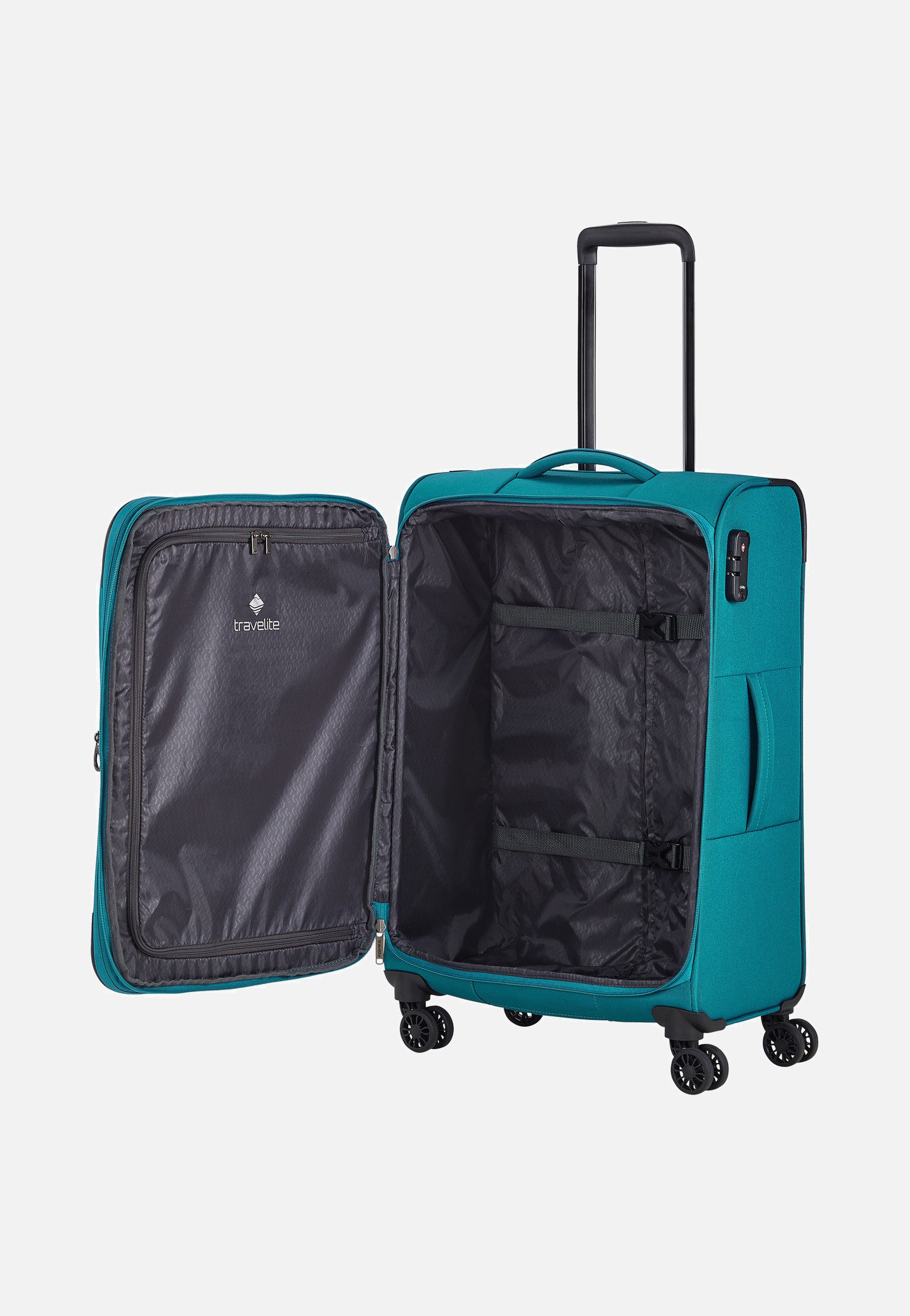 travelite Chios 4w Trolley M Petrol Koffer