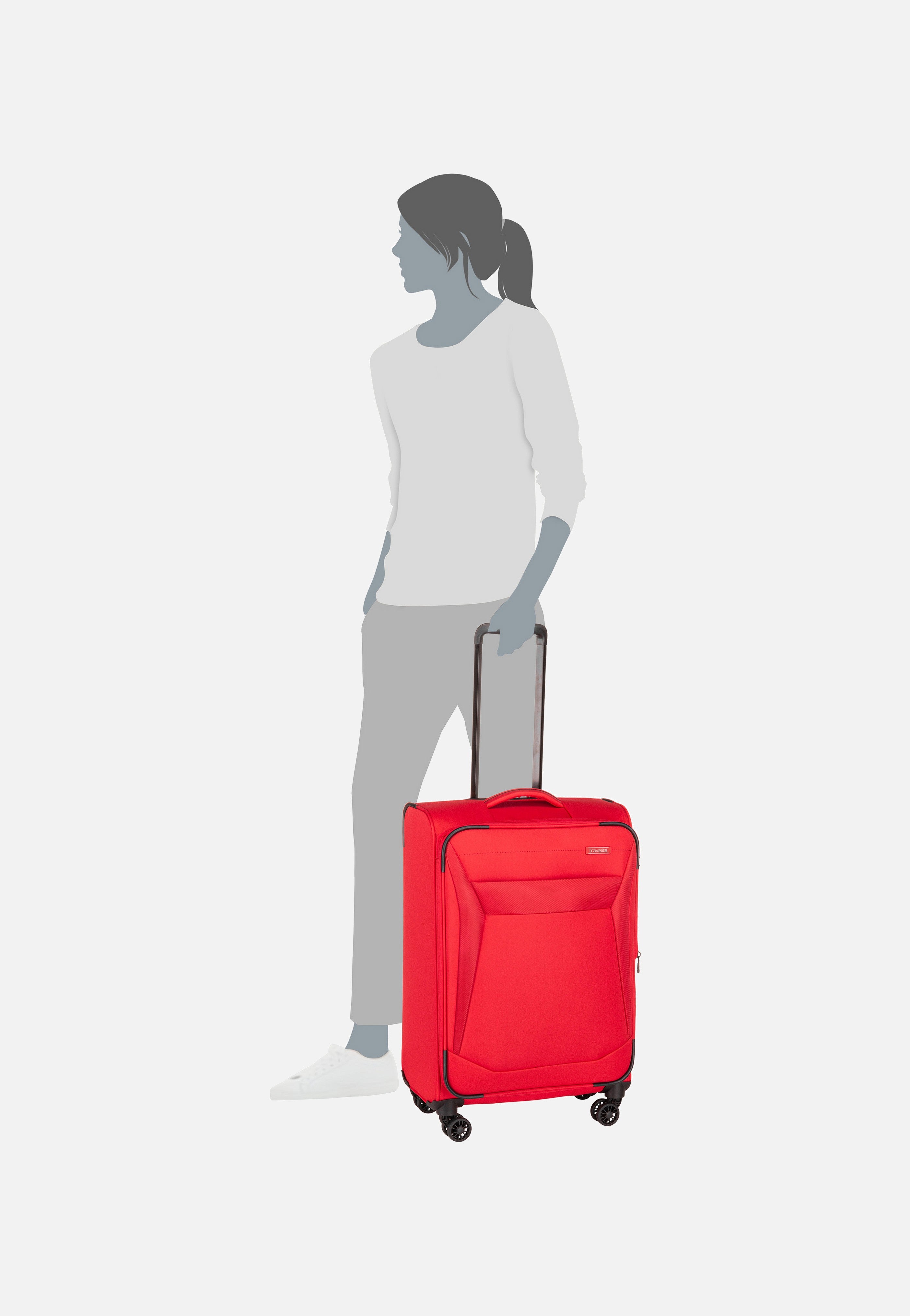 travelite Chios 4w Trolley M Rot Koffer