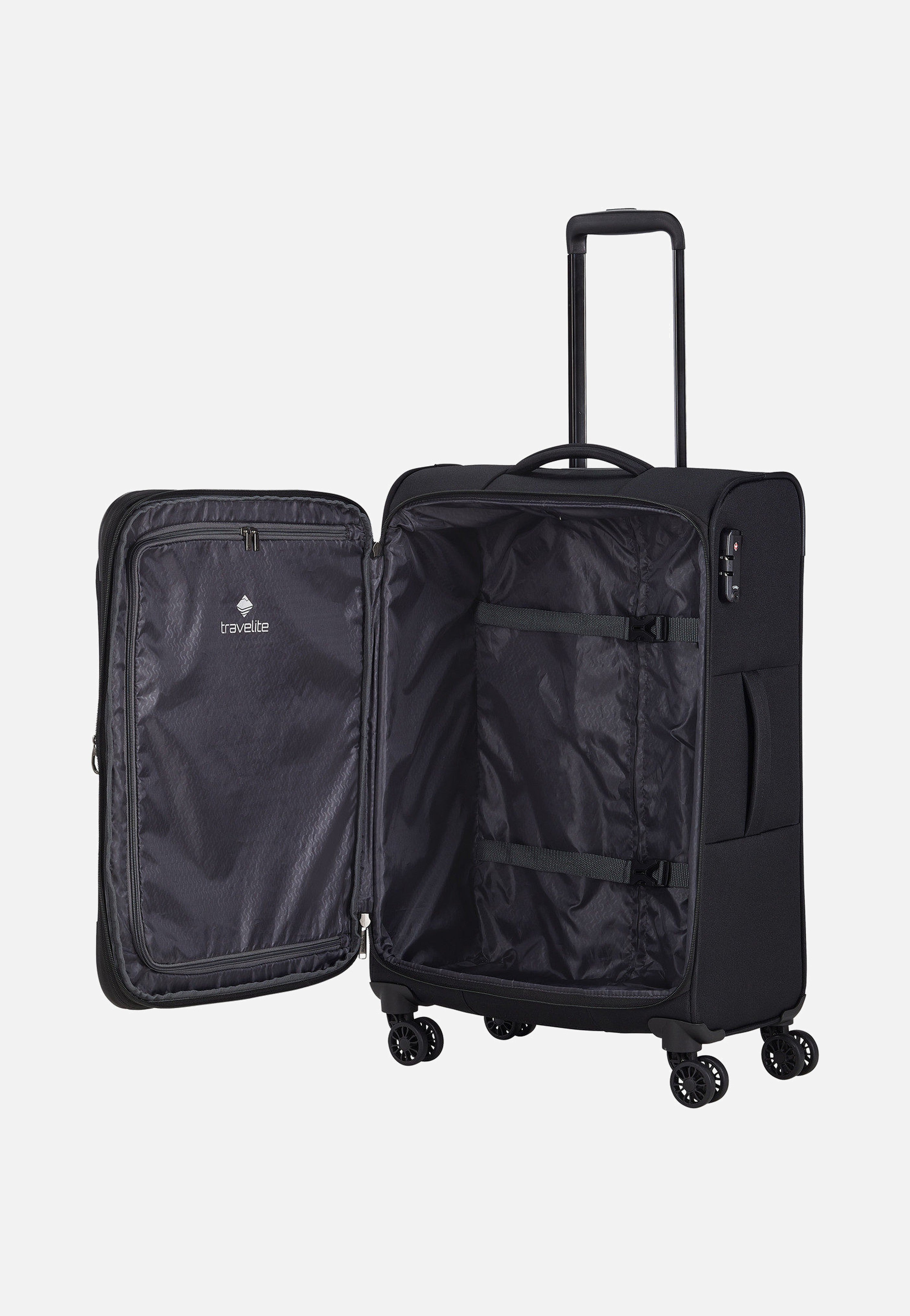 travelite Chios 4w Trolley M Schwarz Koffer