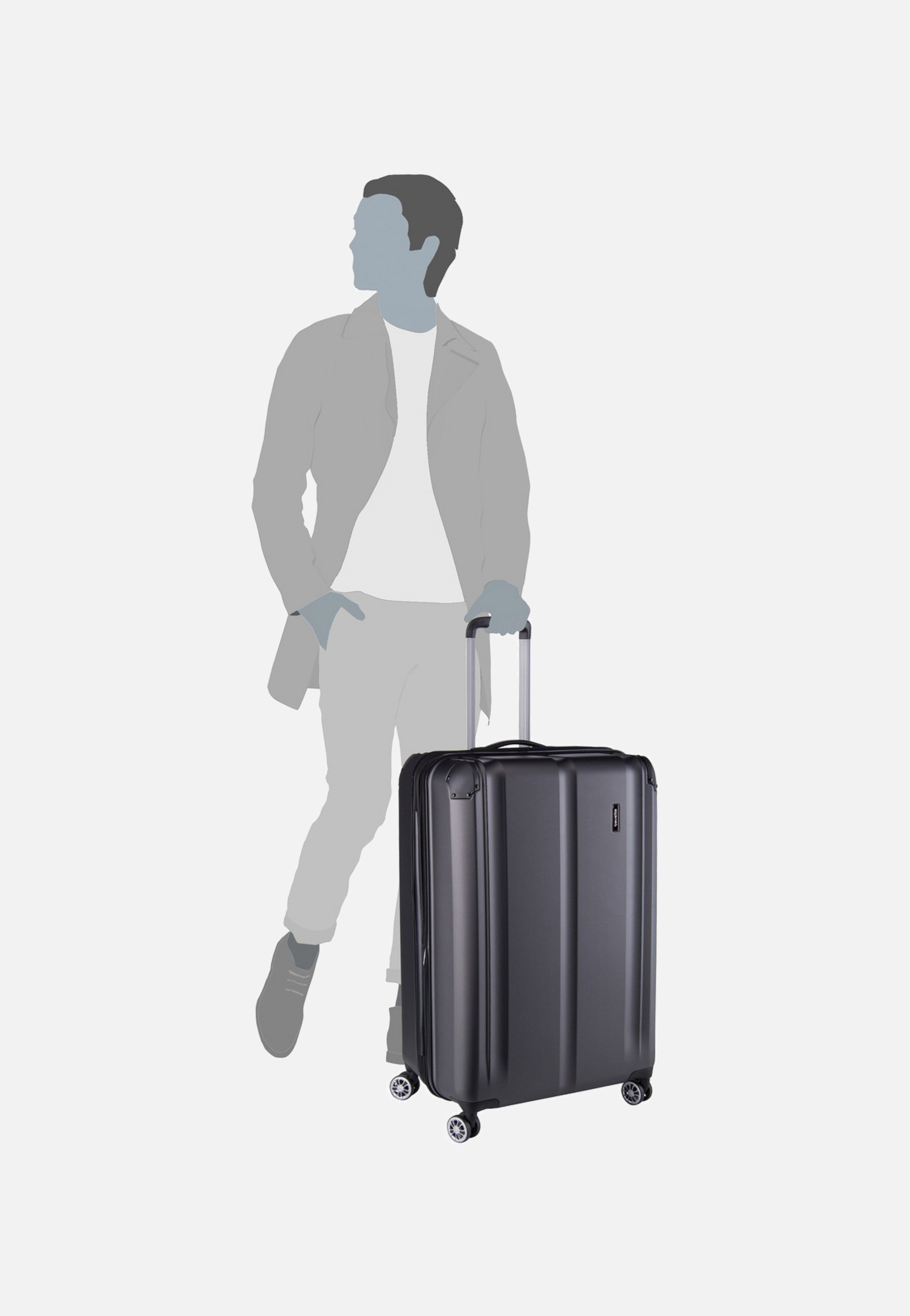 travelite City 4-Rad Trolley L exp Anthrazit Koffer