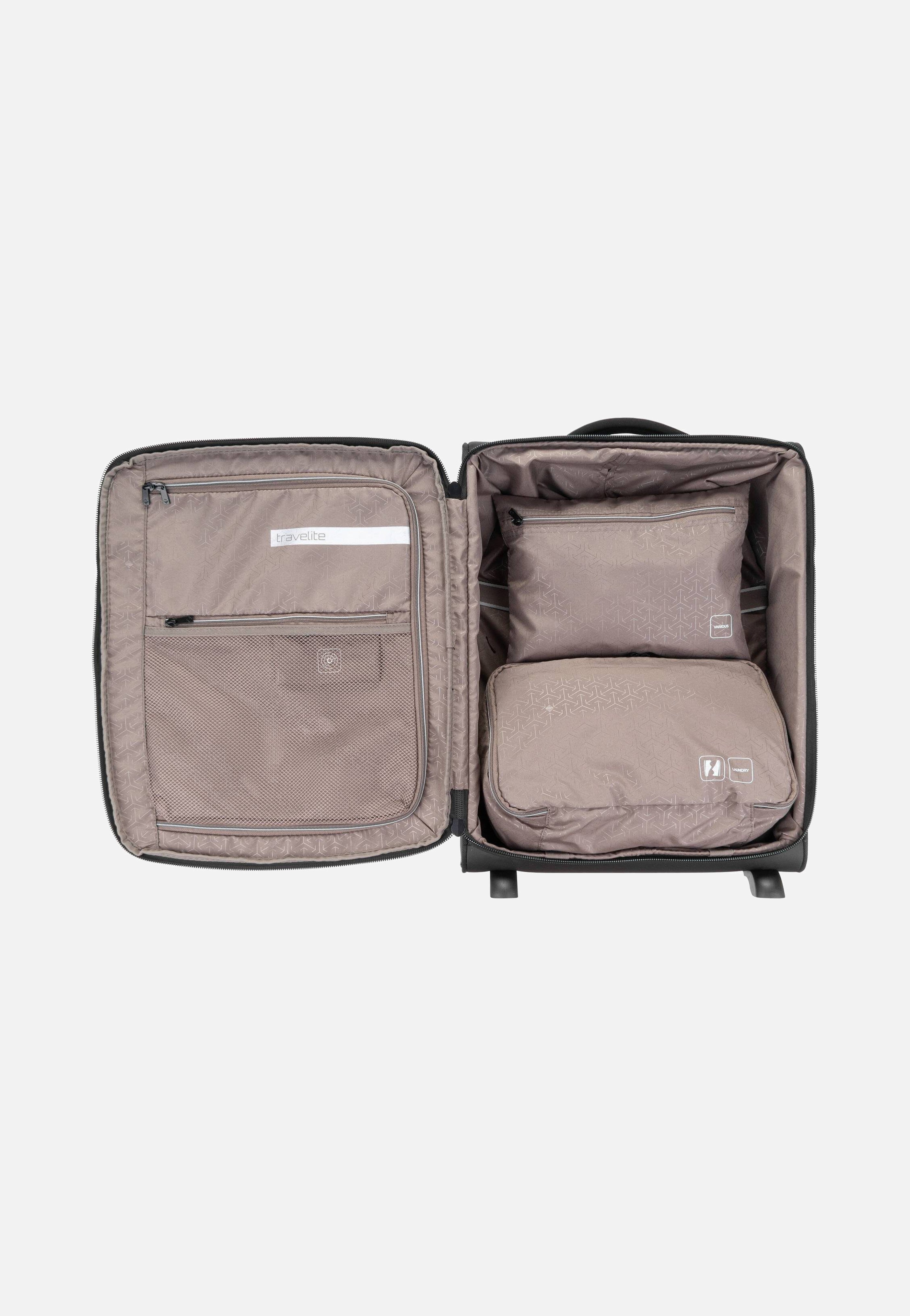 travelite Crosslite 2w Trolley S Schwarz Koffer