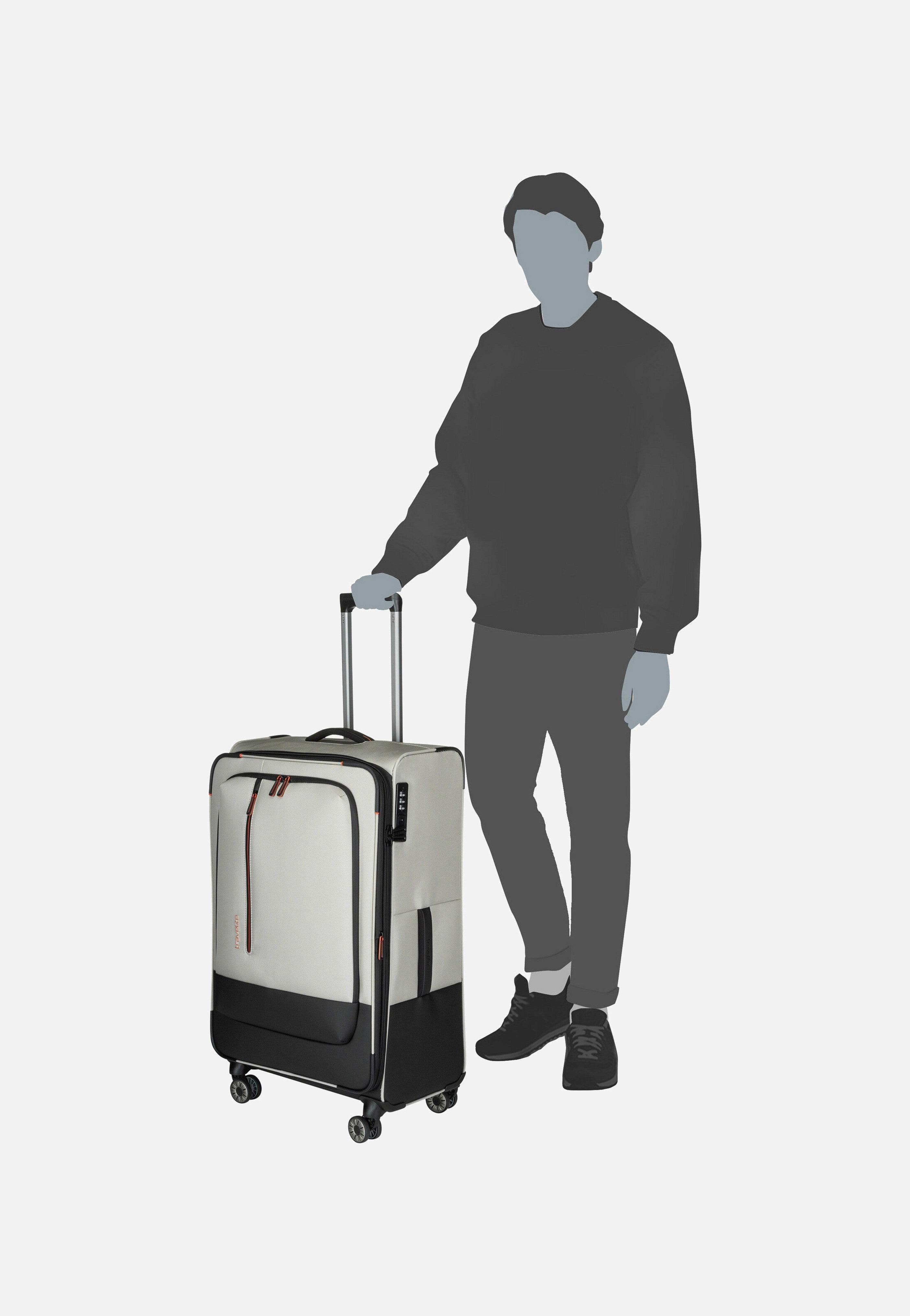 travelite Crosslite 4w Trolley L Natur Koffer