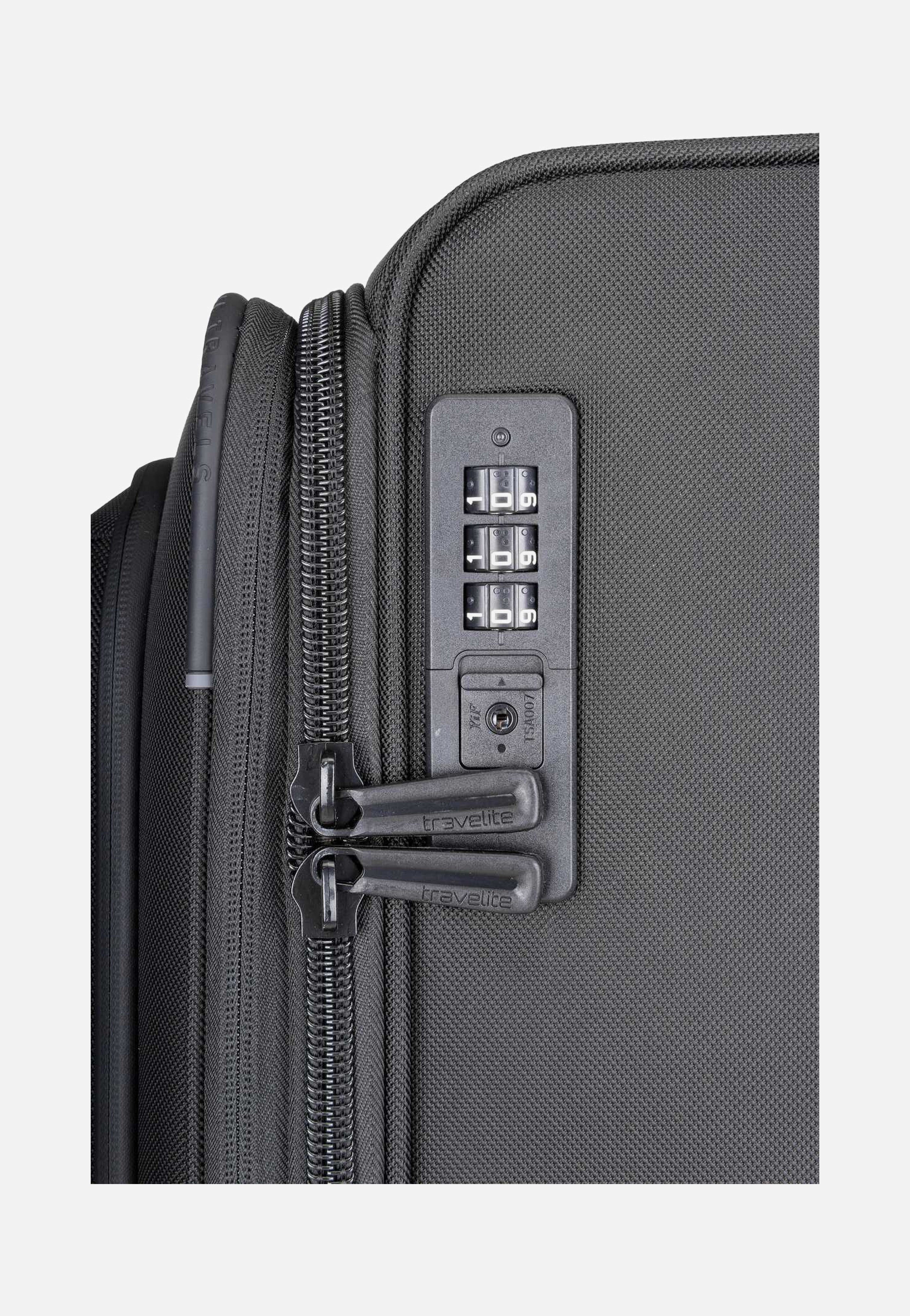 travelite Crosslite 4w Trolley L Schwarz Koffer