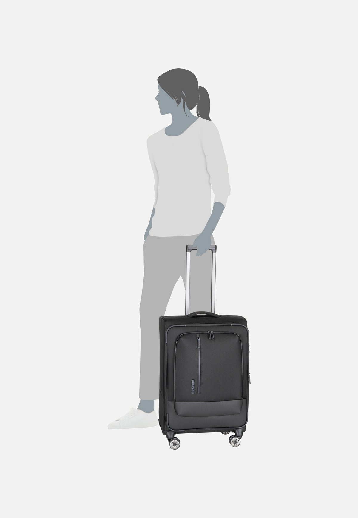 travelite Crosslite 4w Trolley M Schwarz Koffer