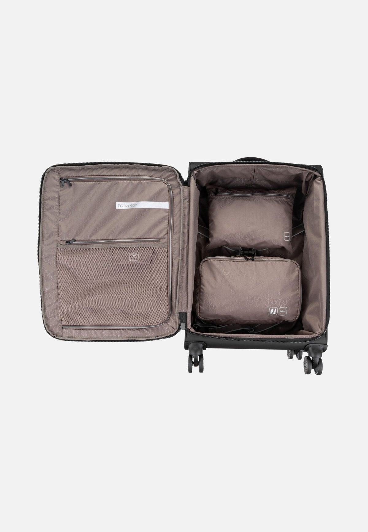 travelite Crosslite 4w Trolley M Schwarz Koffer