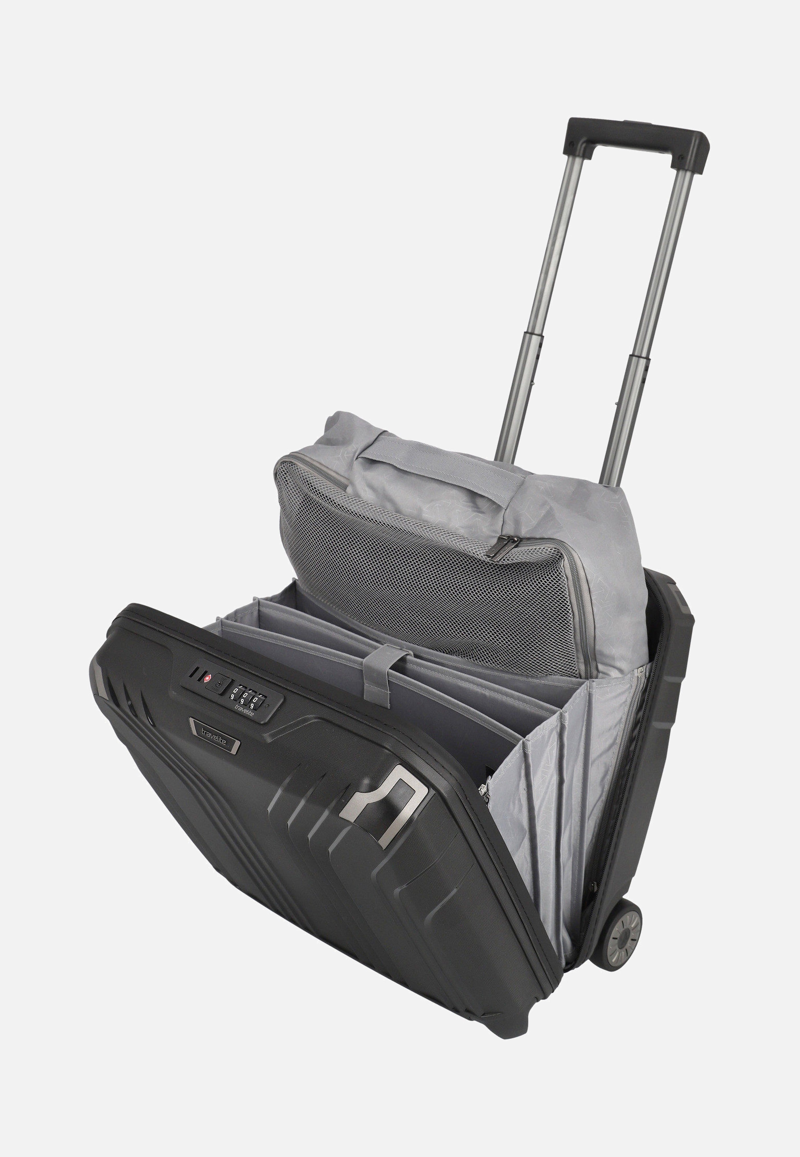 travelite Elvaa Businesswheeler Schwarz Pilotenkoffer