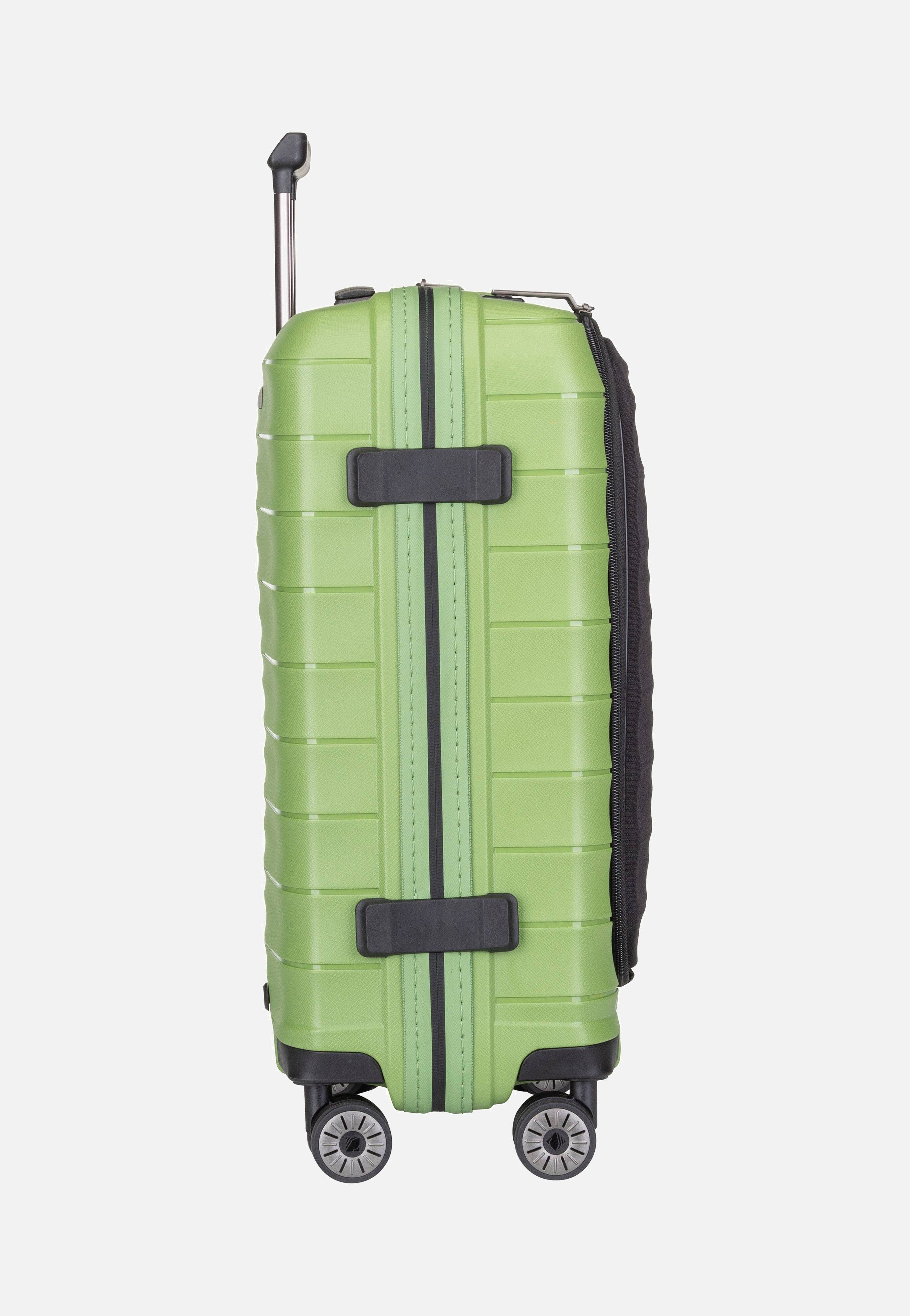 travelite Mooby 4w Trolley S Front Pocket Grün Koffer