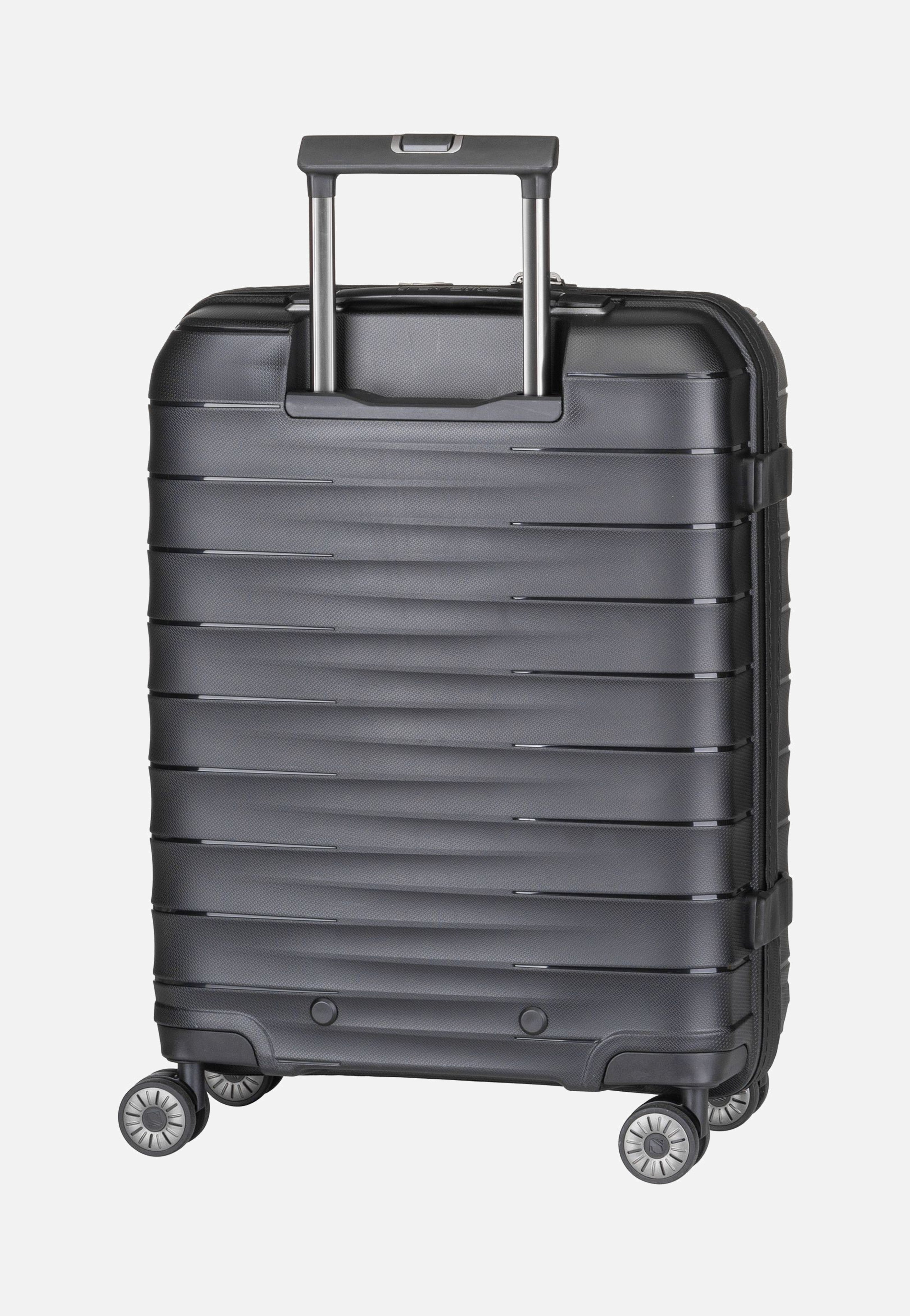 travelite Mooby 4w Trolley S Front Pocket Schwarz Koffer