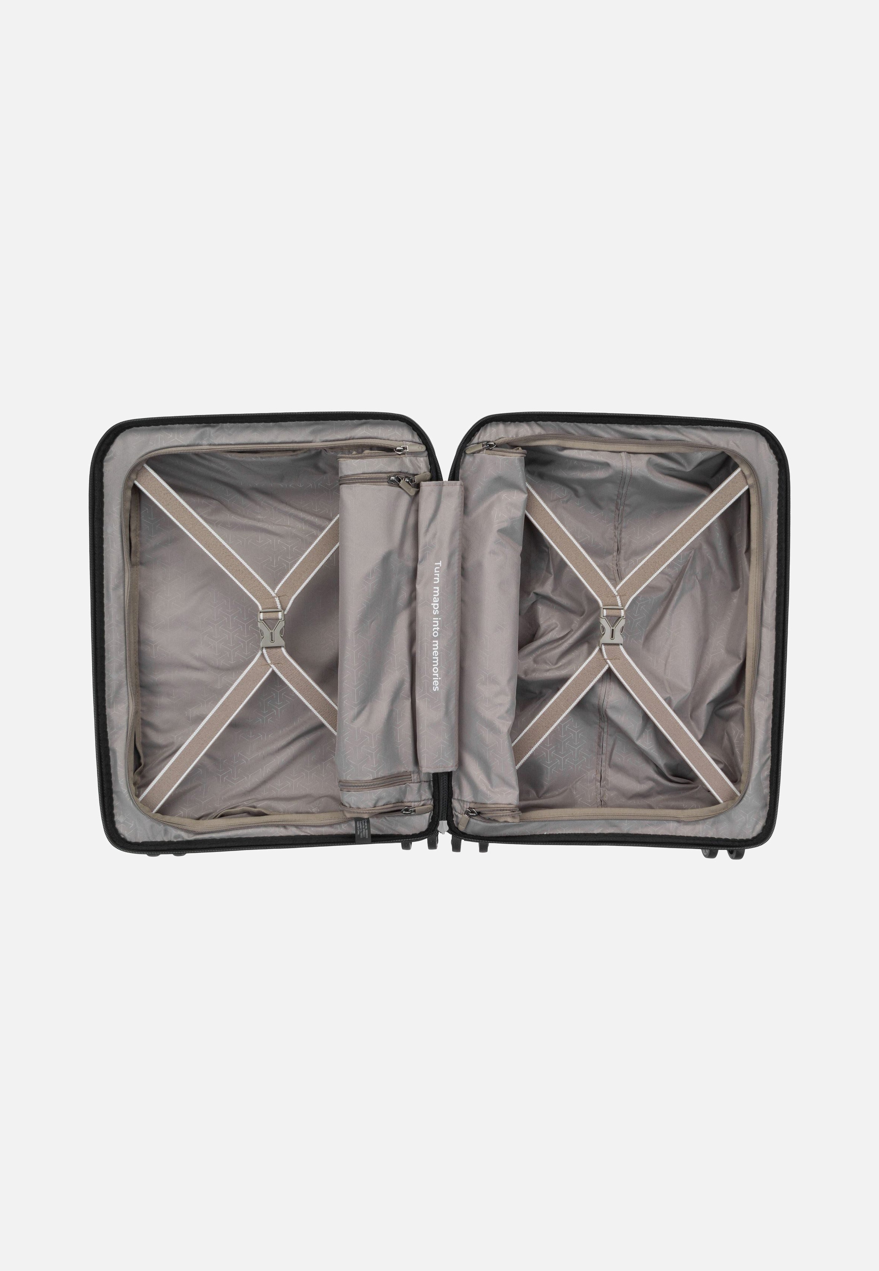travelite Mooby 4w Trolley S Front Pocket Schwarz Koffer