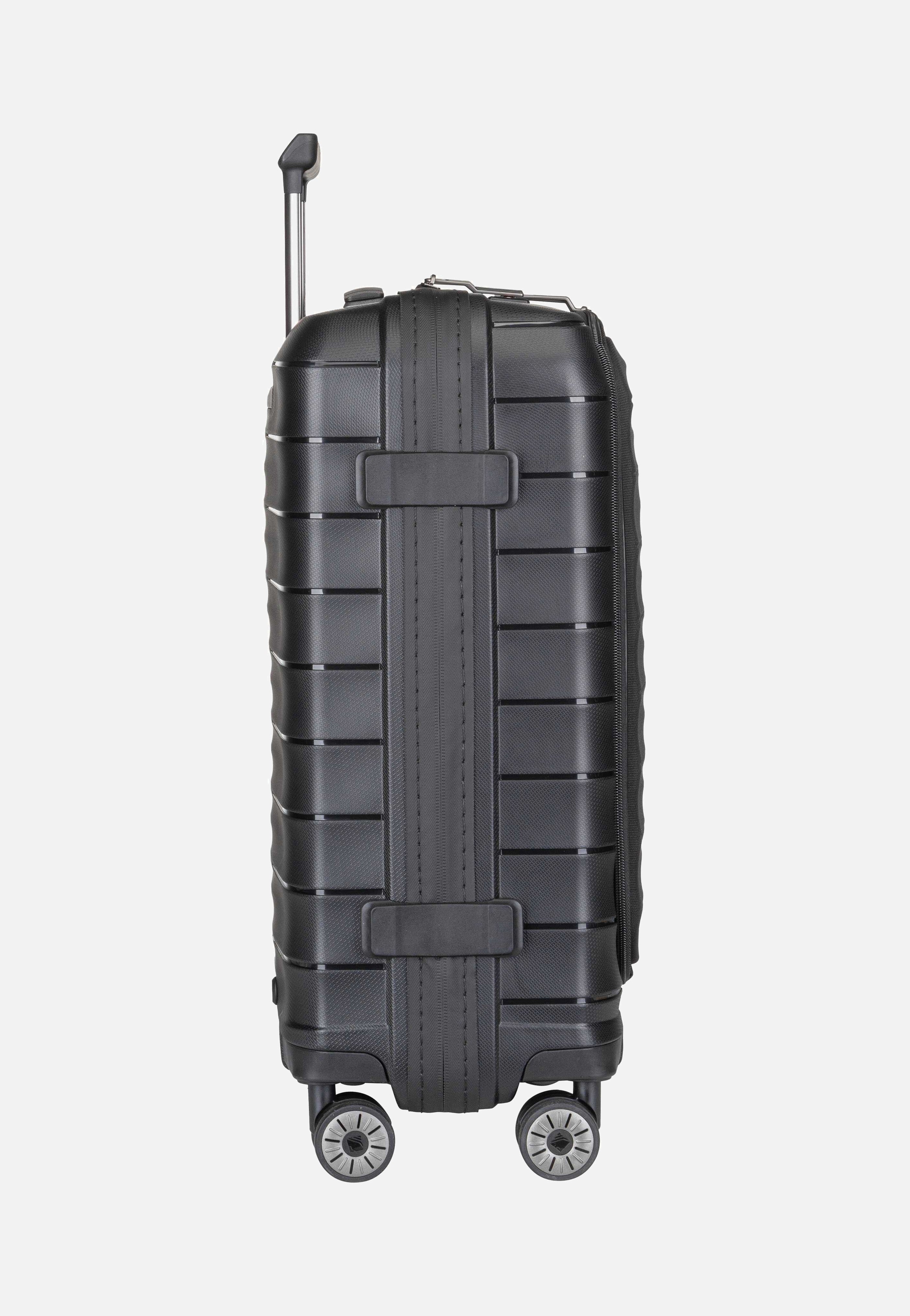 travelite Mooby 4w Trolley S Front Pocket Schwarz Koffer