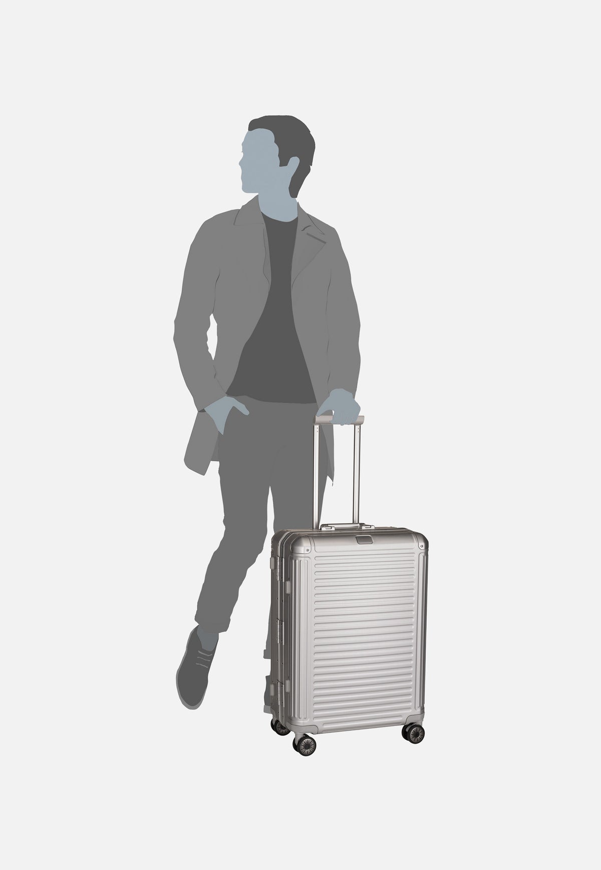 travelite Next 4w Trolley M Silber Koffer