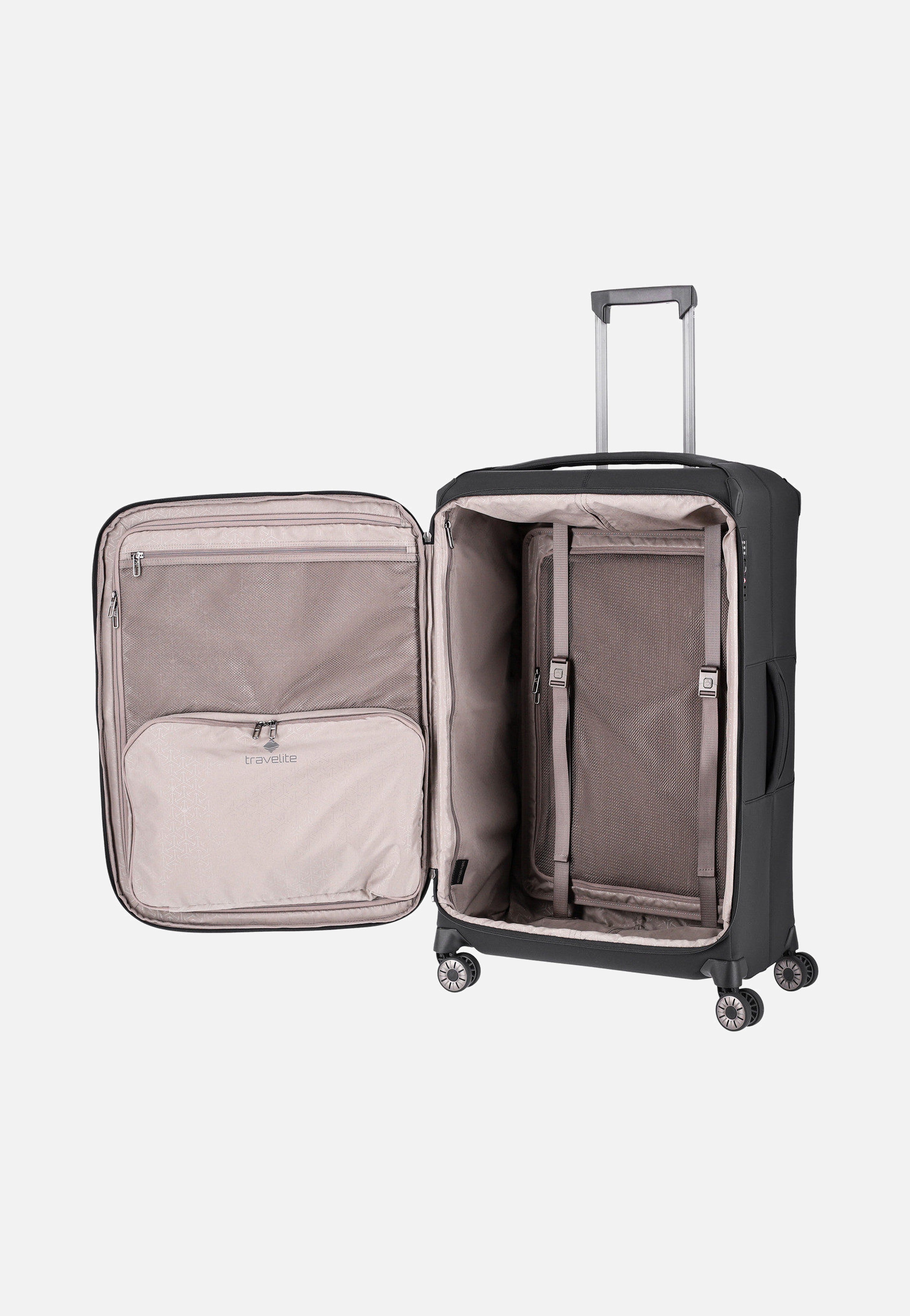 travelite Priima 4w Trolley L Schwarz Koffer