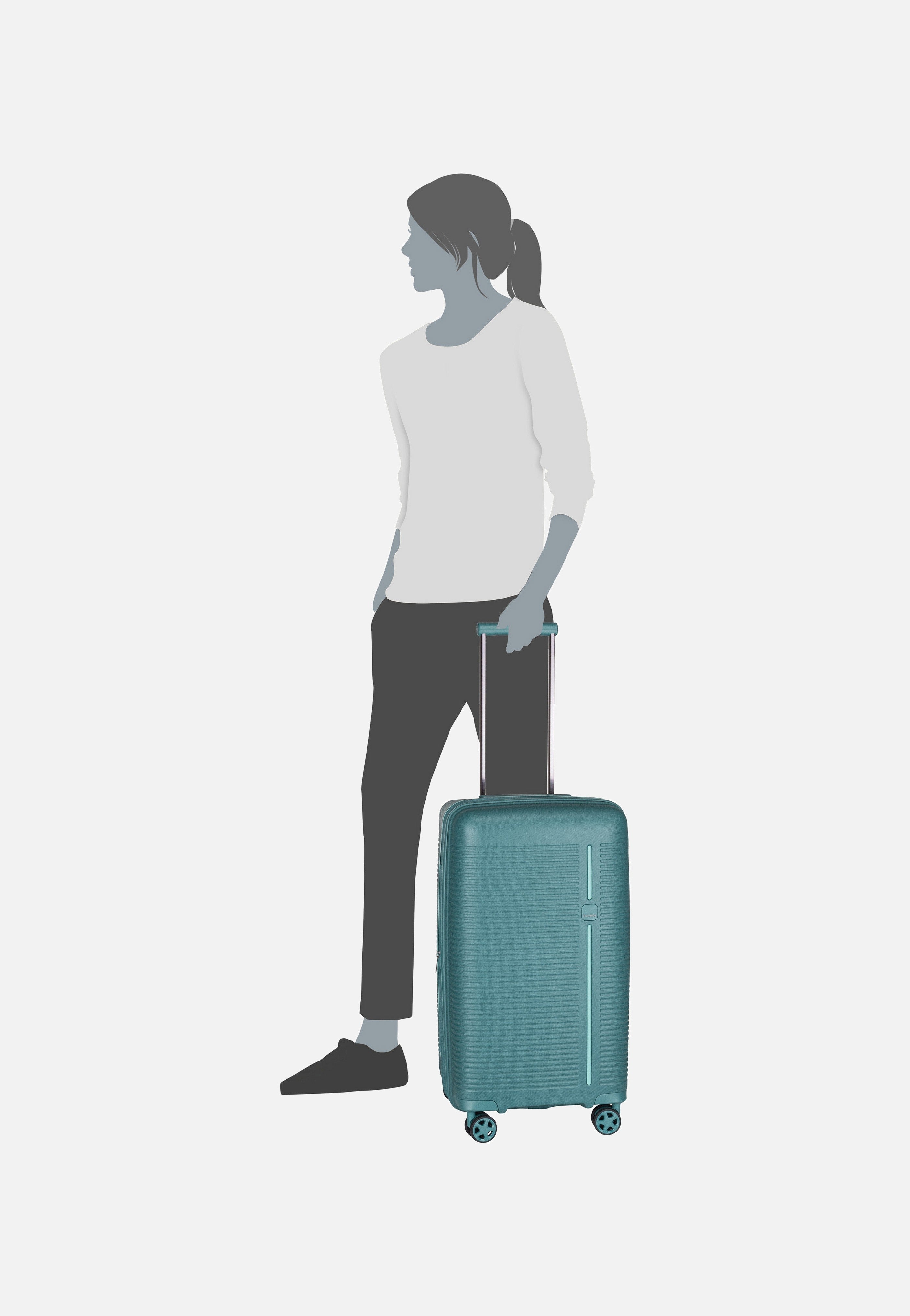 travelite Roomer 4w Trunk M Aqua Koffer