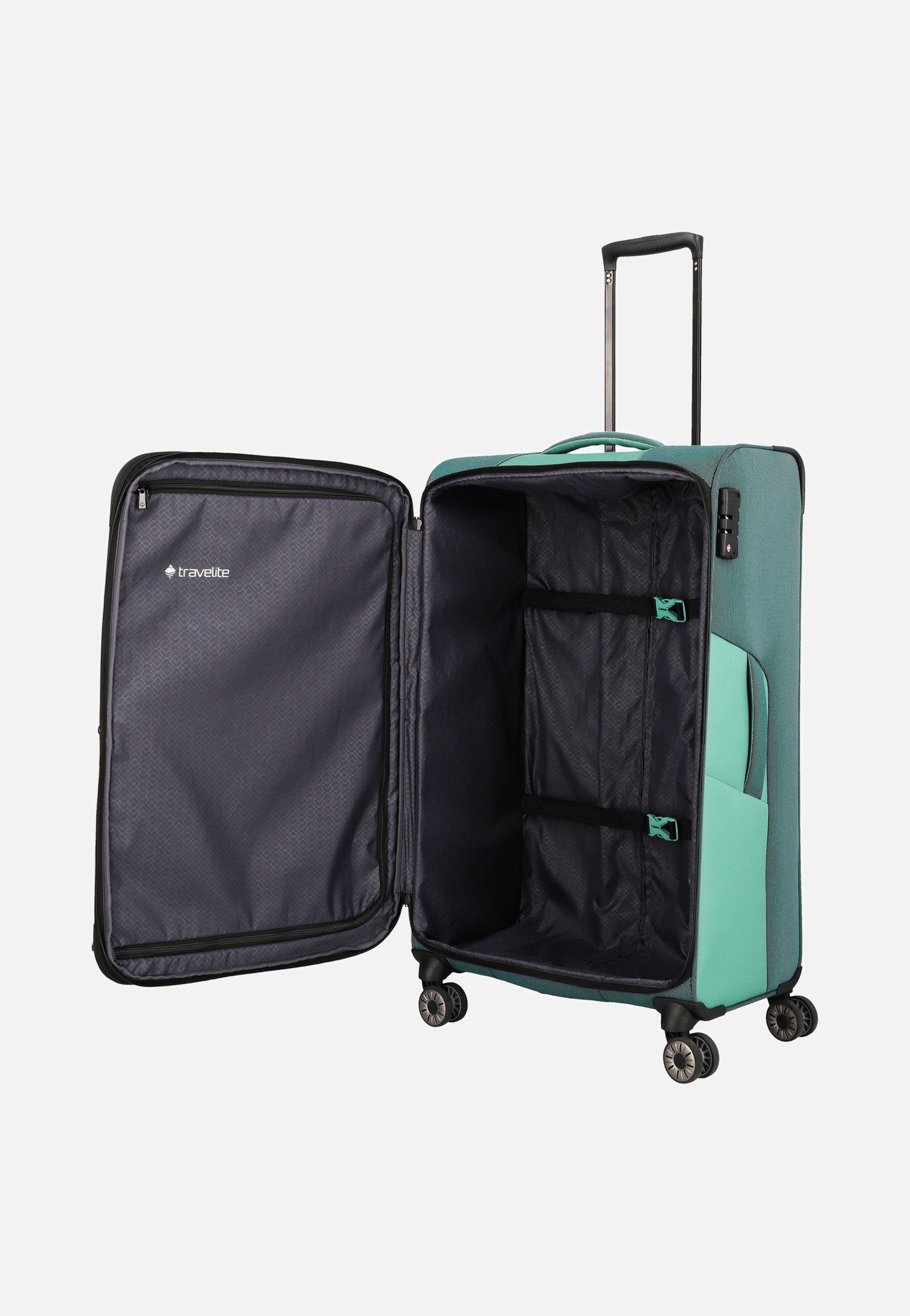 travelite Viia 4w Trolley L Eukalyptus Koffer