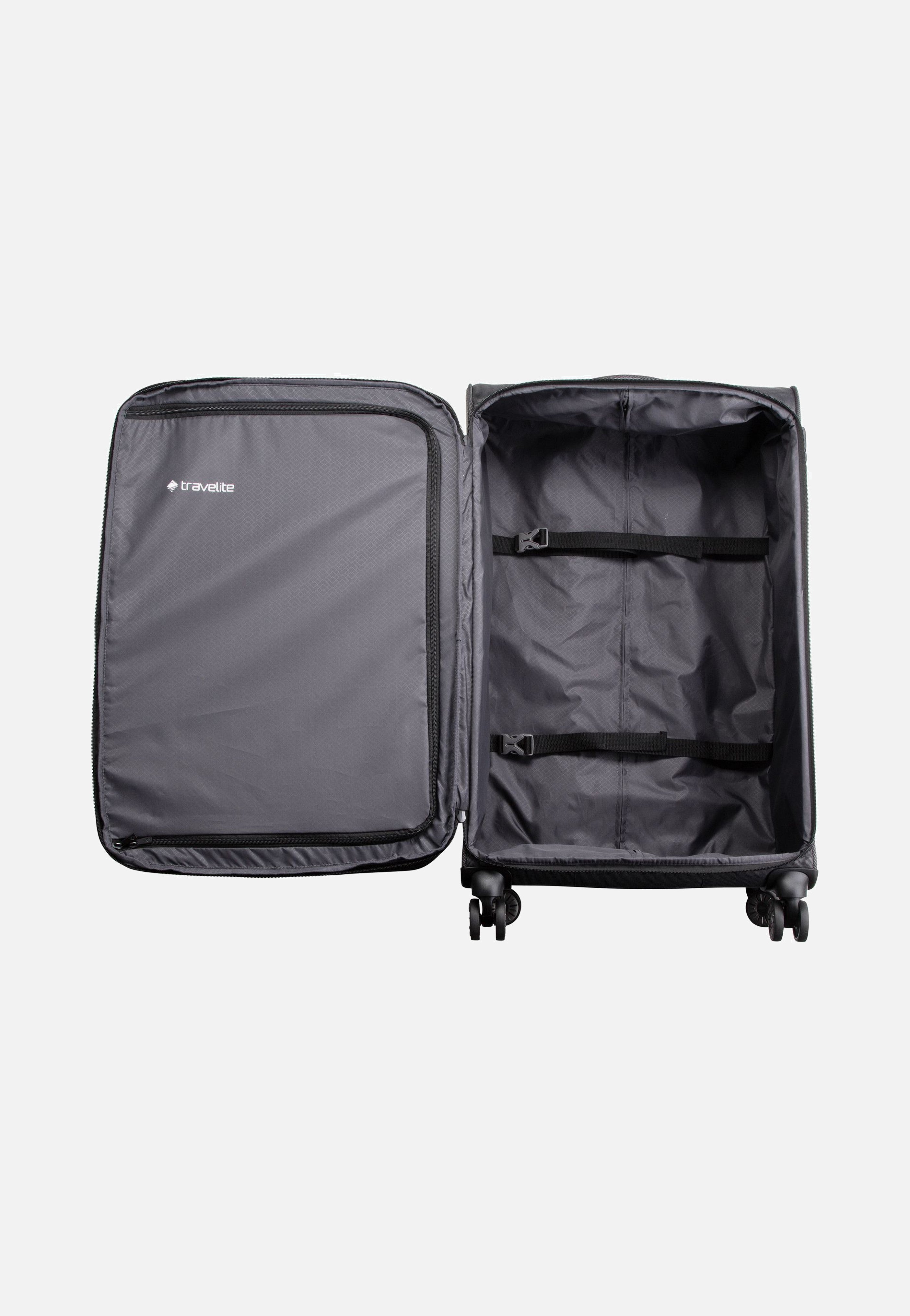 travelite Viia 4w Trolley L Schiefer Koffer