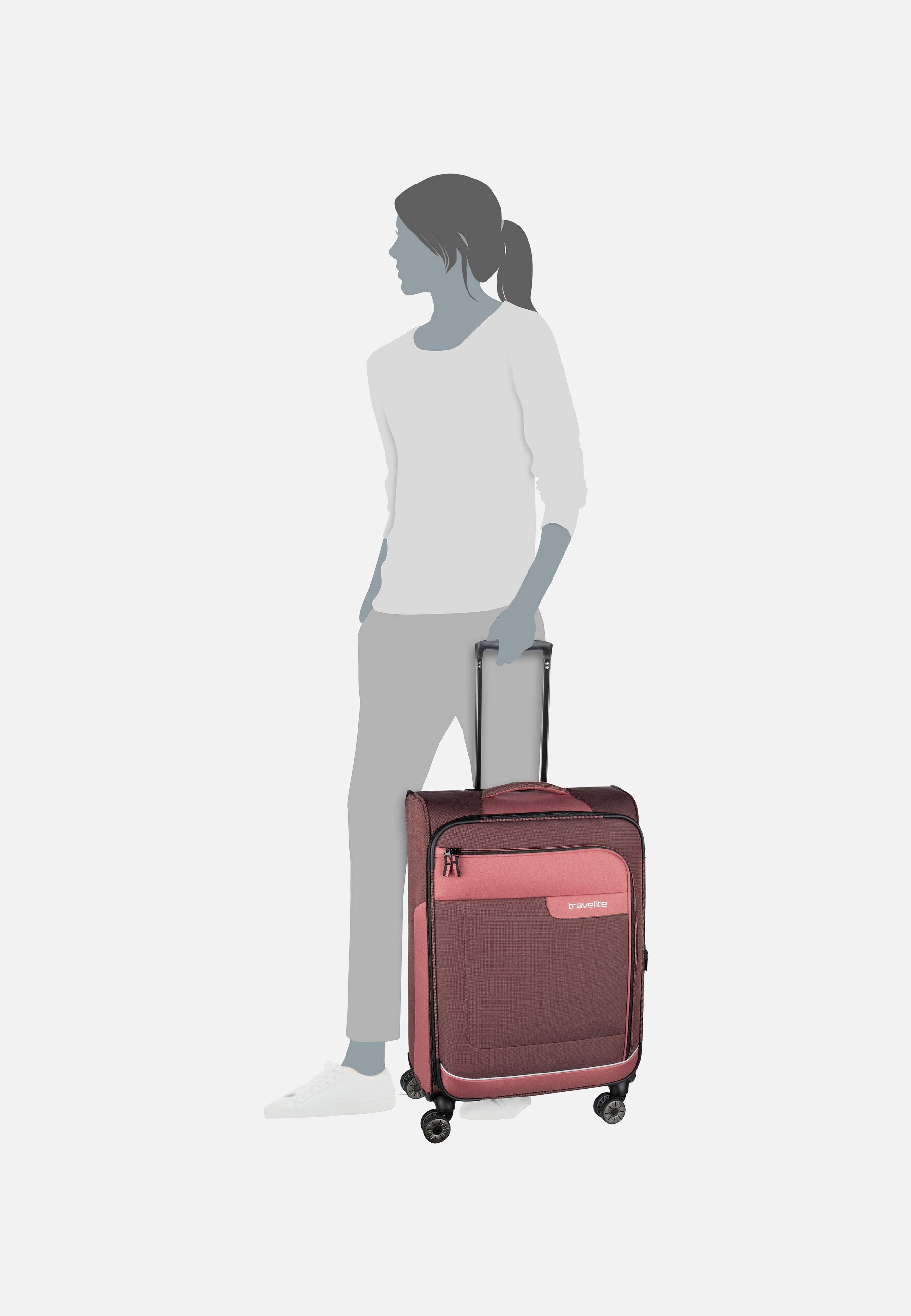 travelite Viia 4w Trolley M Frühlingsrose Koffer
