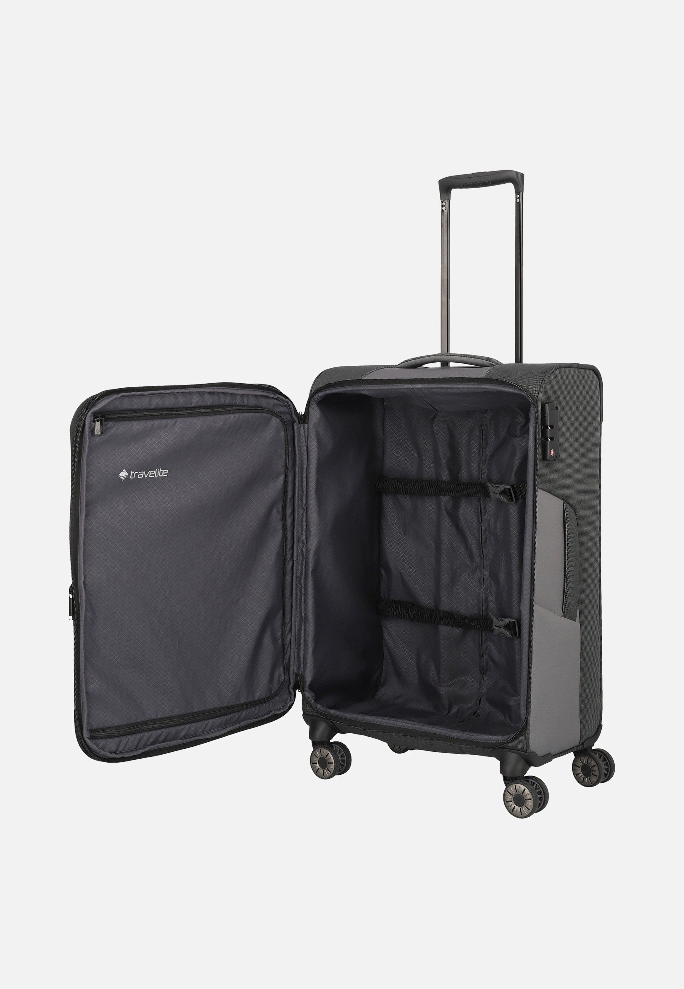 travelite Viia 4w Trolley M Schiefer Koffer