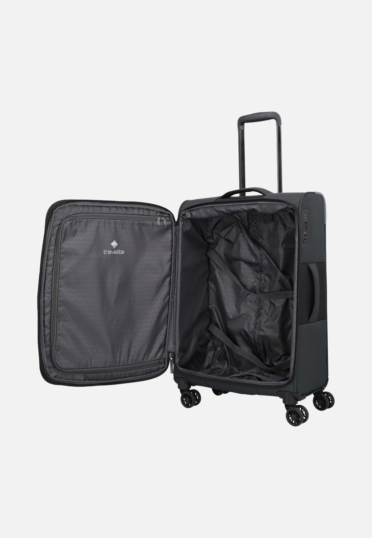 travelite Corsiica 4w Set Lexp/Mexp/Sexp/BB Black Koffer