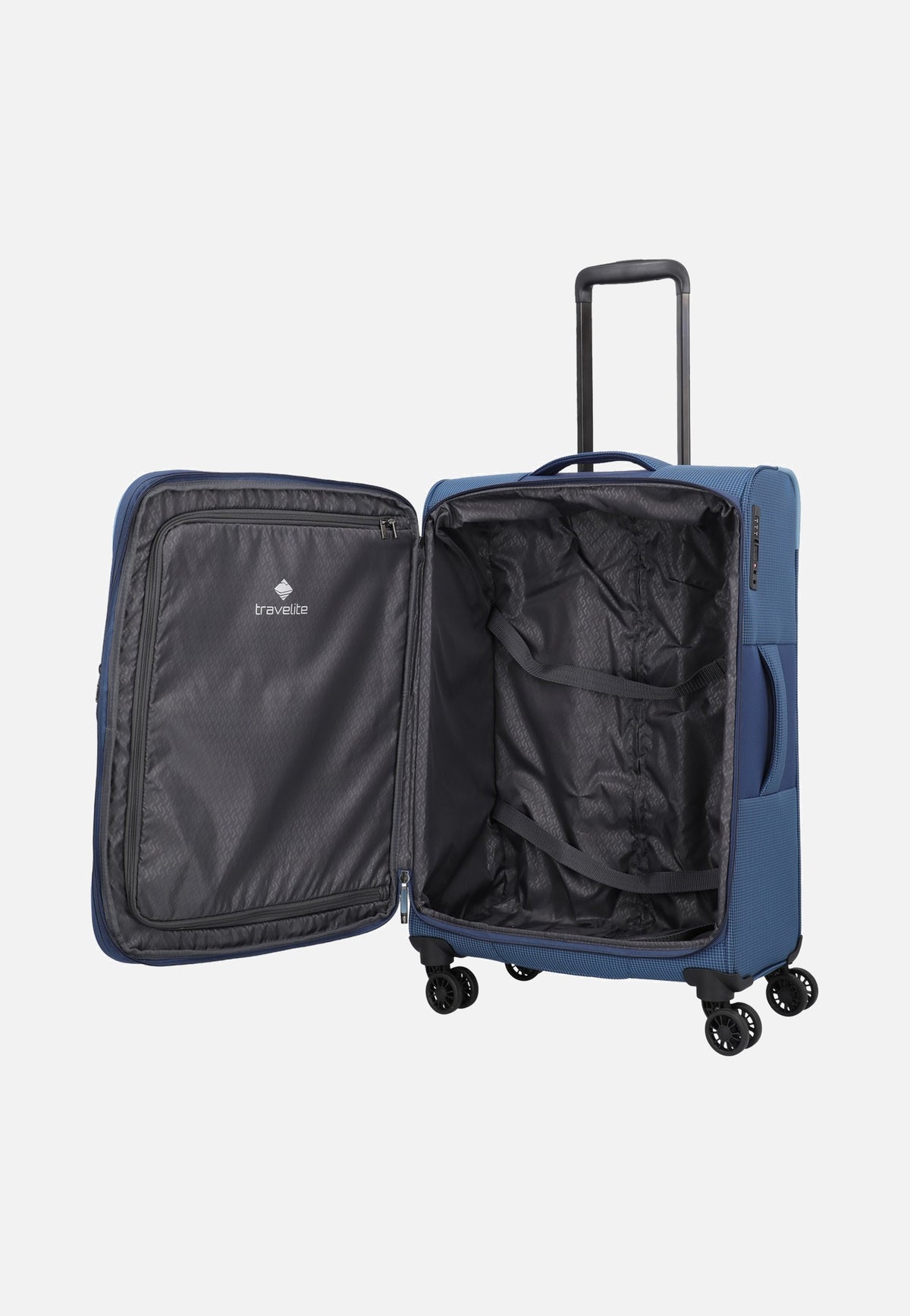 travelite Corsiica 4w Set Lexp/Mexp/Sexp/BB Blue Koffer
