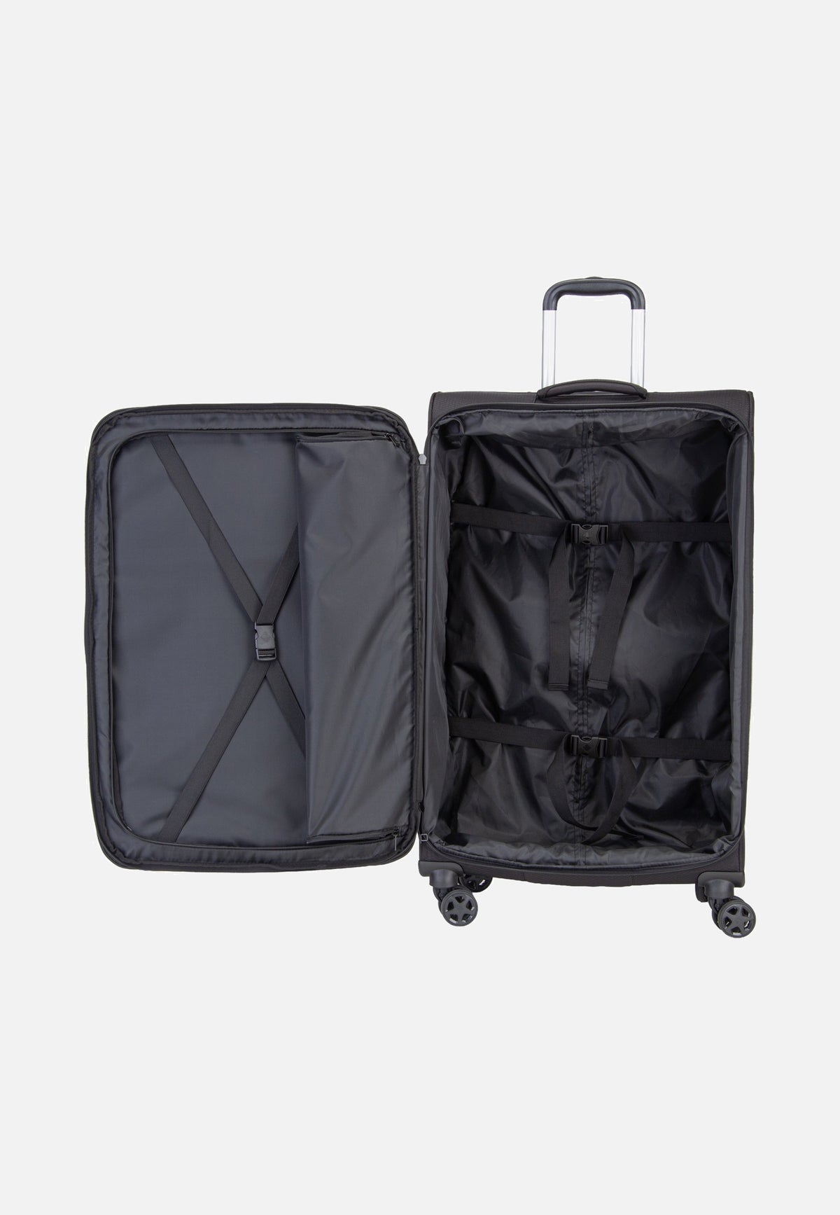 travelite Kick Off Trolley 4W L Exp. Black Koffer