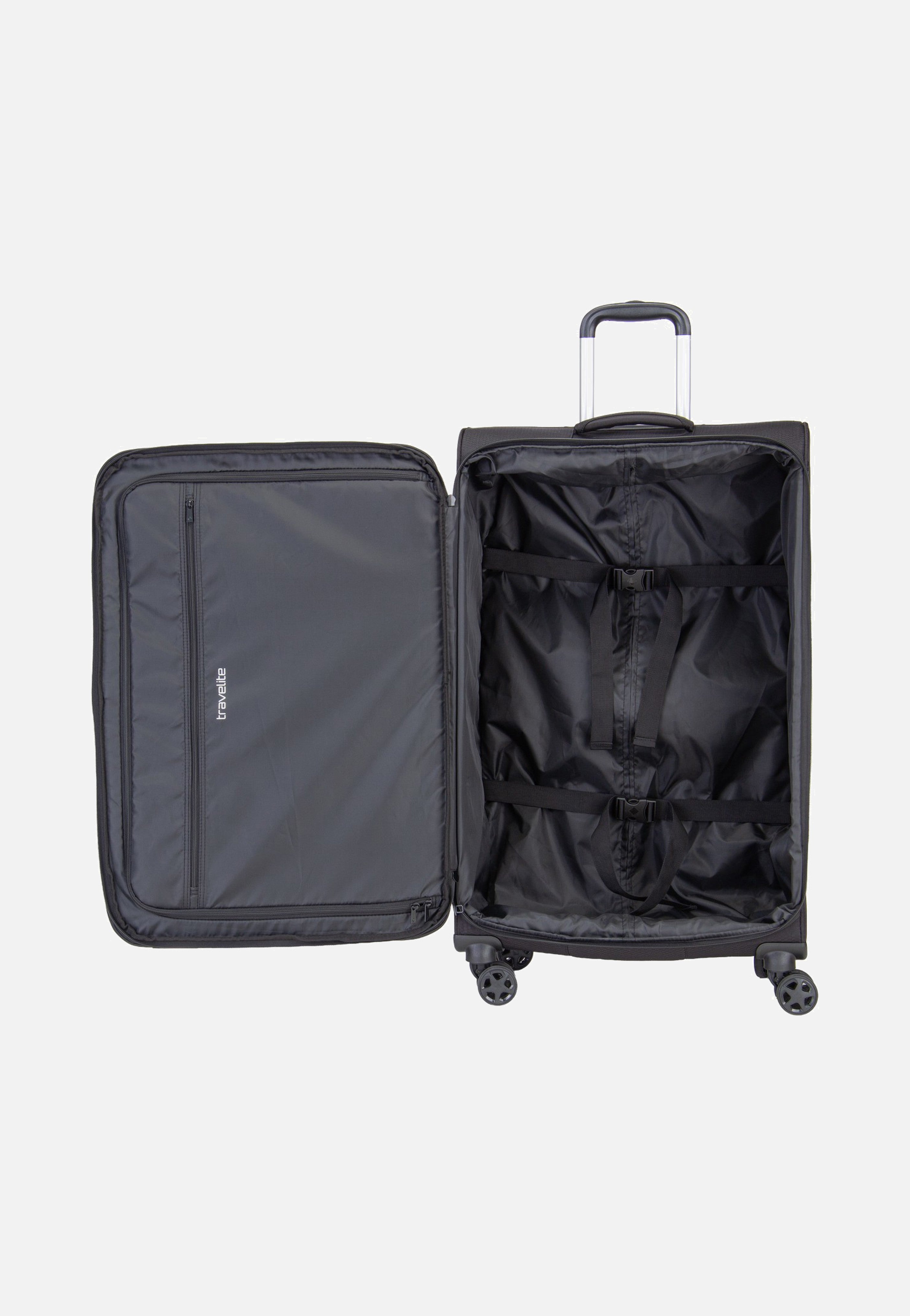 travelite Kick Off Trolley 4W L Exp. Black Koffer