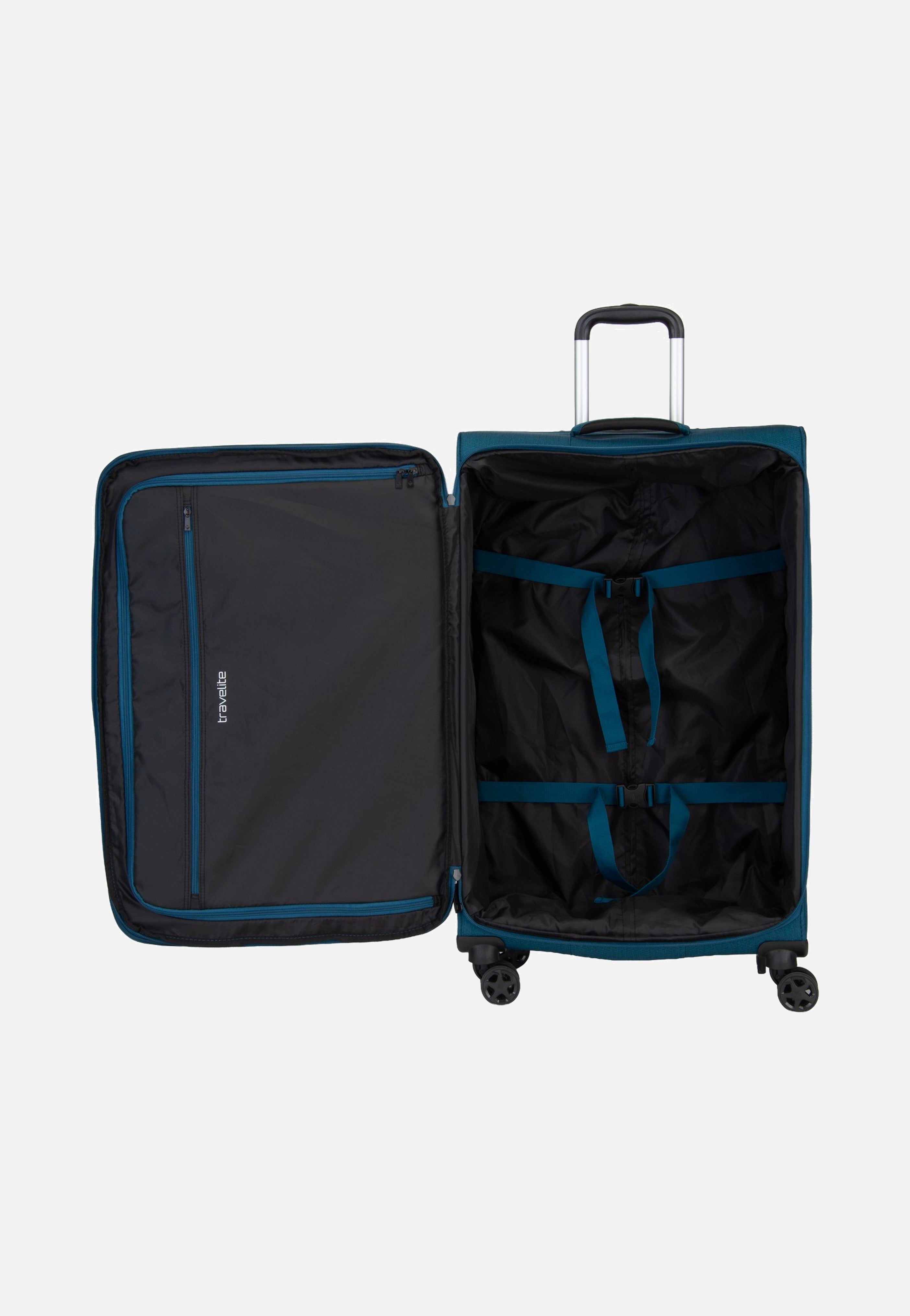 travelite Kick Off Trolley 4W L Exp. Petrol Koffer