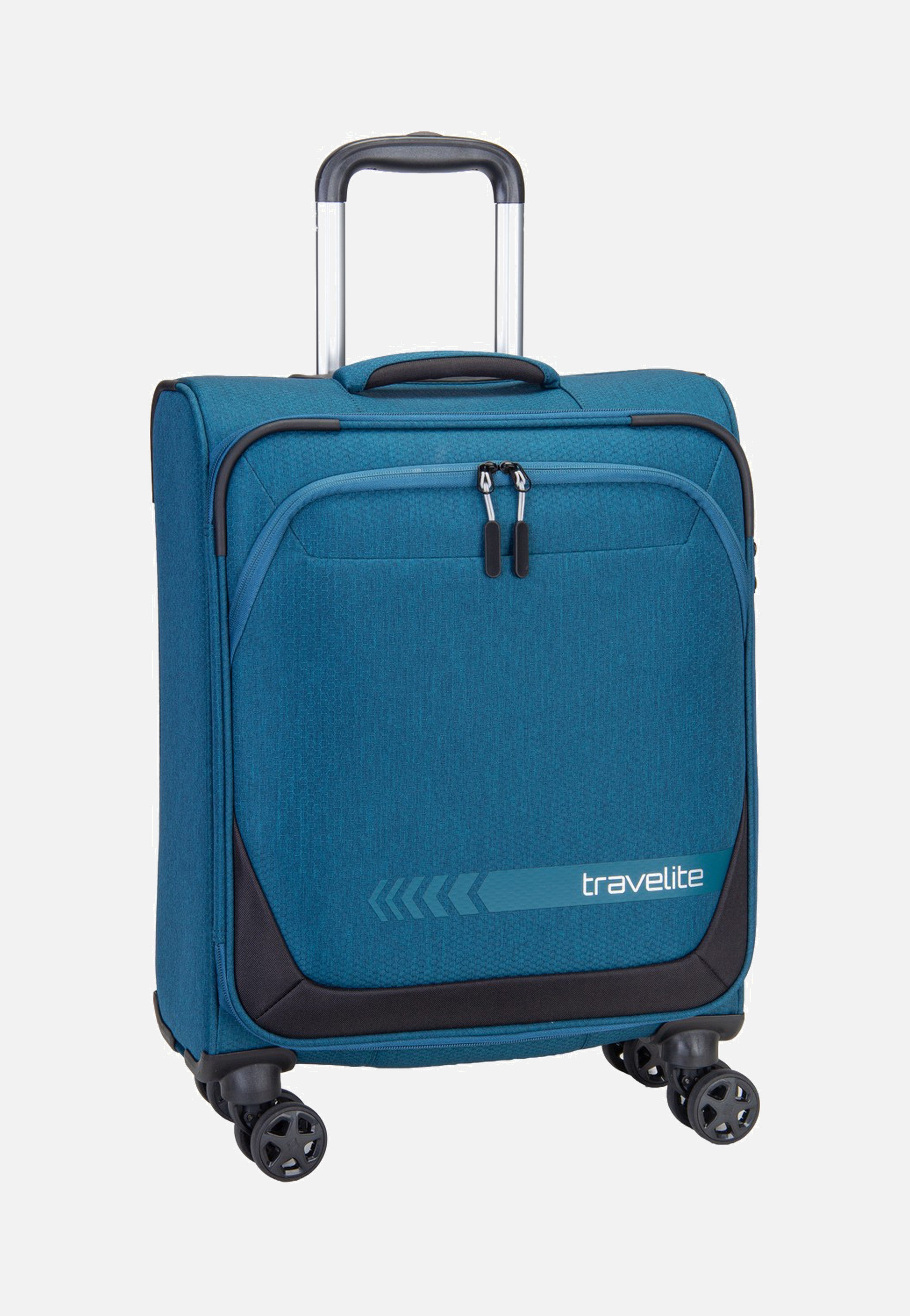 travelite Kick Off Trolley 4W S Petrol Koffer