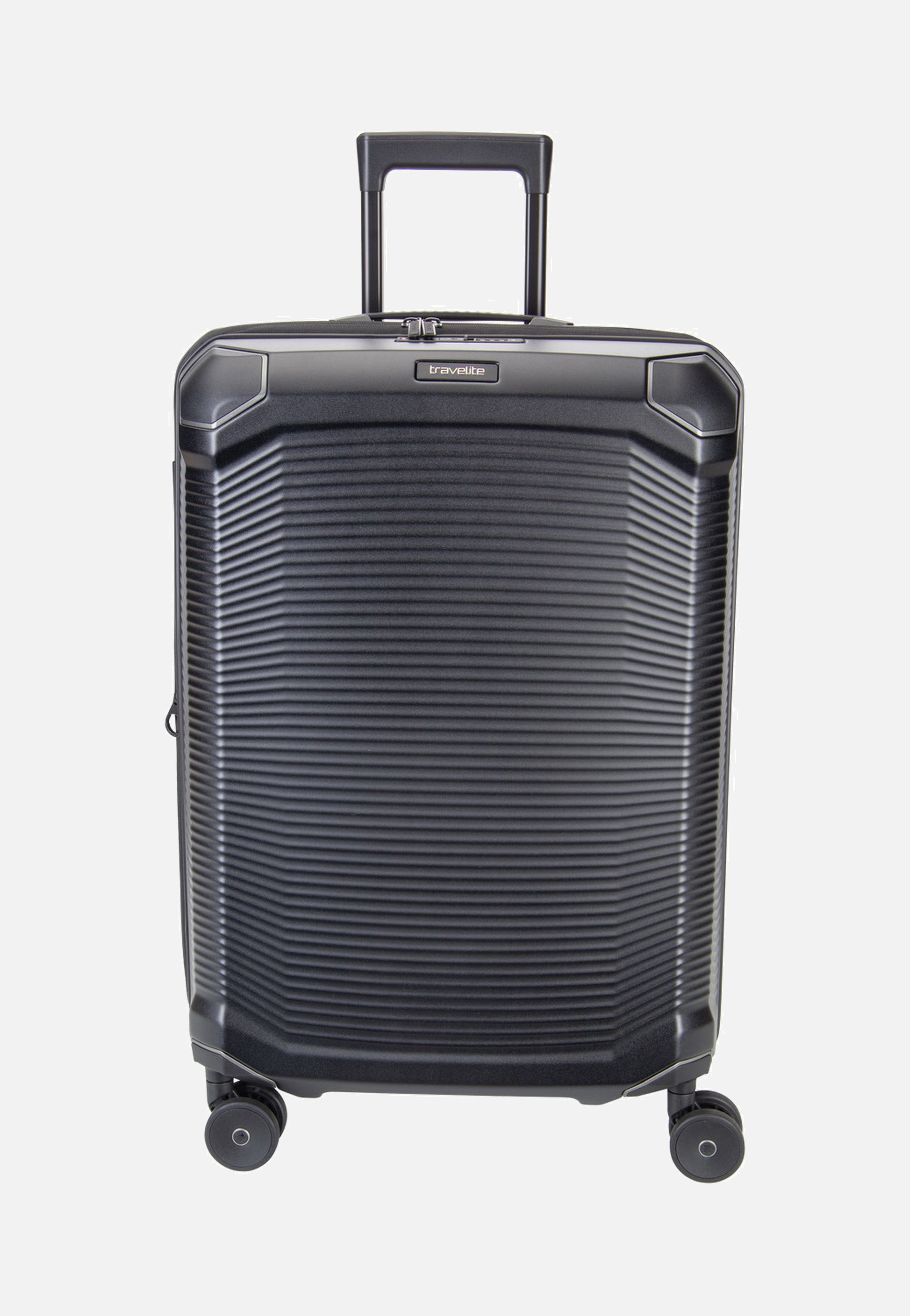 travelite Millennium Trolley 4W M Exp. Black Suitcase