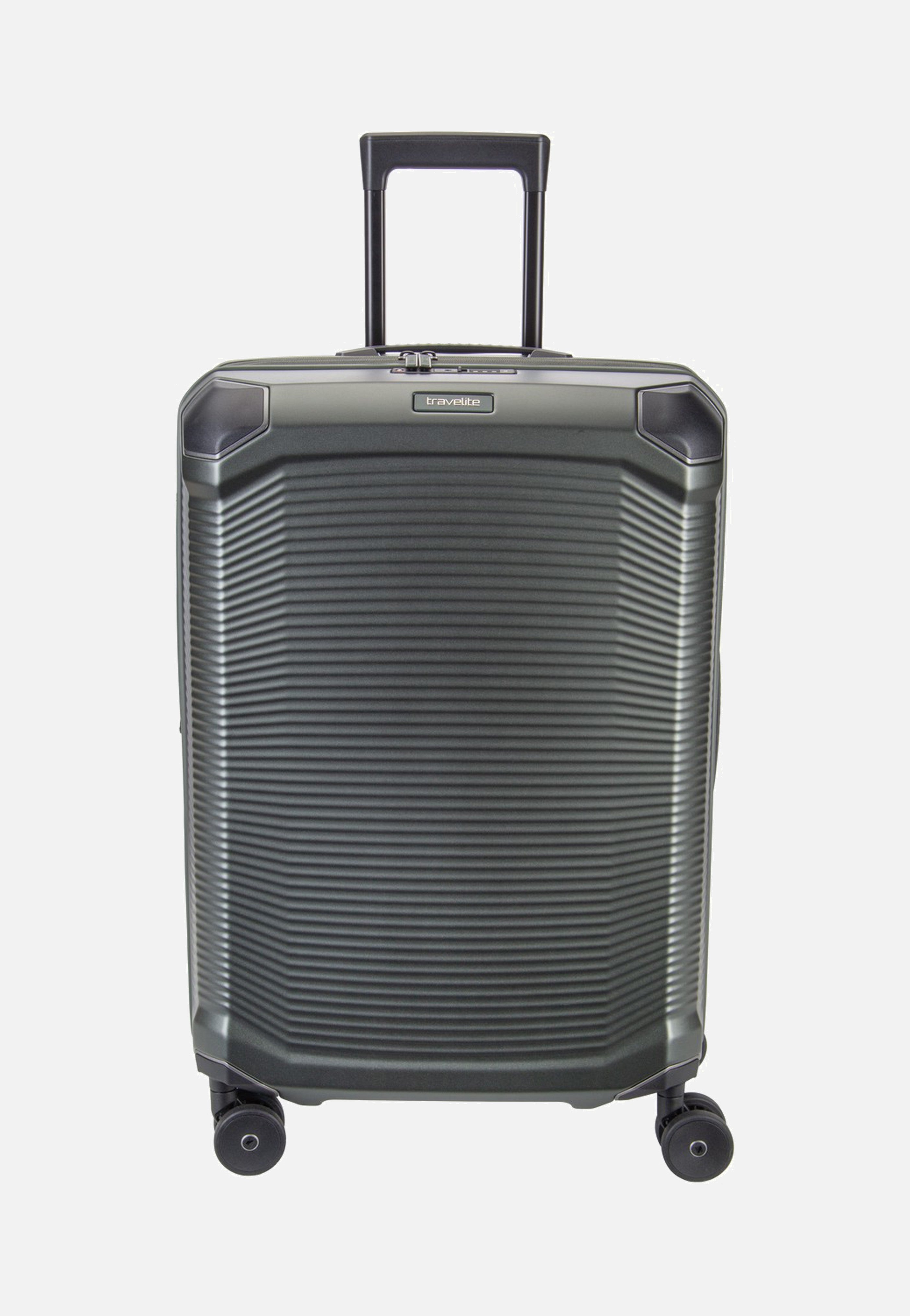 travelite Millennium Trolley 4W M Exp. Pine Green Suitcase