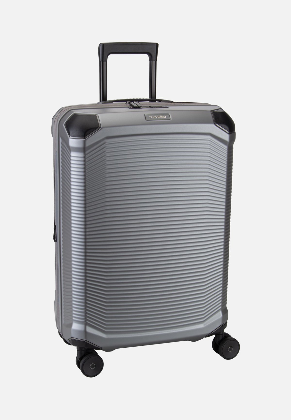 travelite Millennium Trolley 4W M Exp. Silver Suitcase